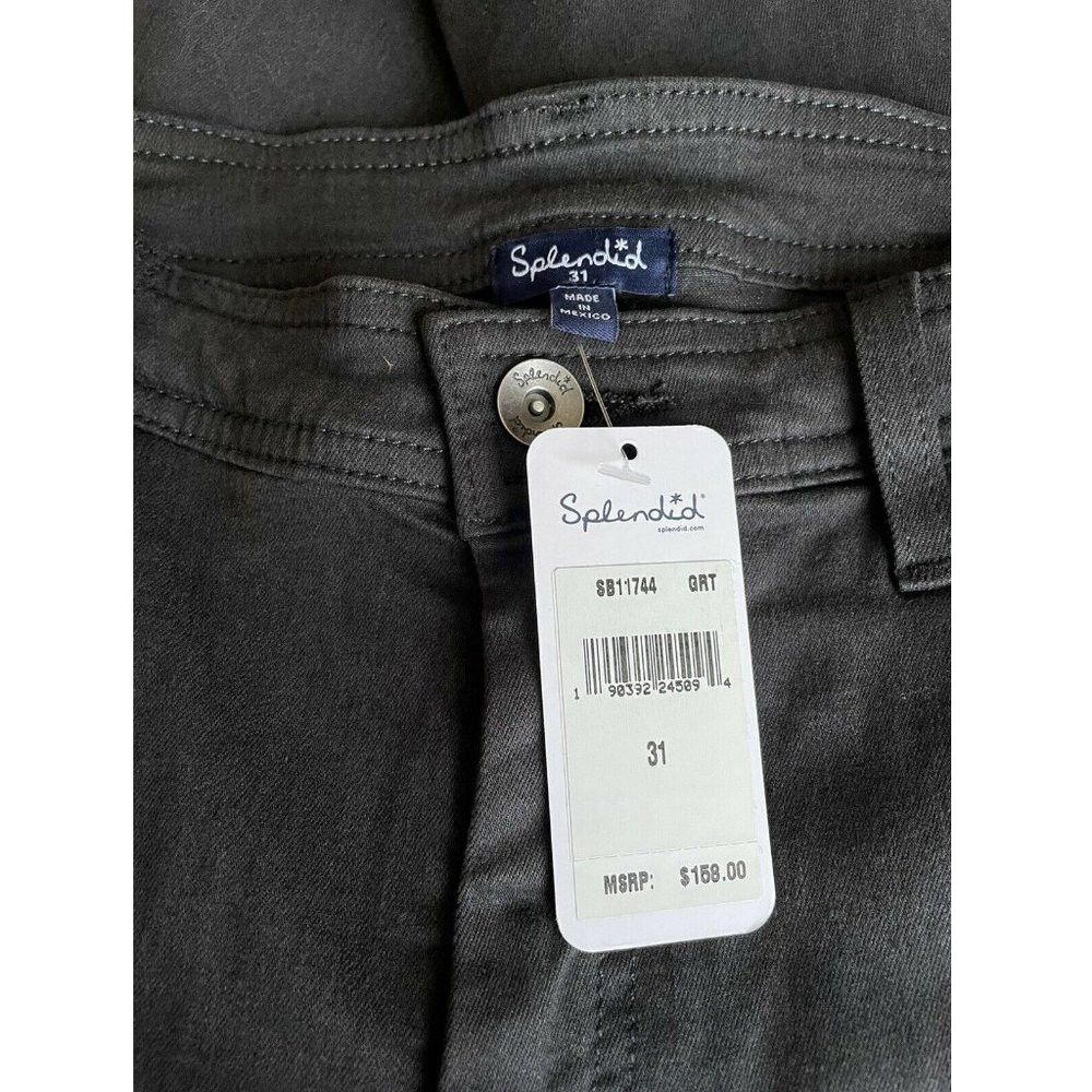 Splendid NWT New $158 Splendid Hunter Black Skinny Cargo Pants Jeans Size 31" - 8 Thumbnail