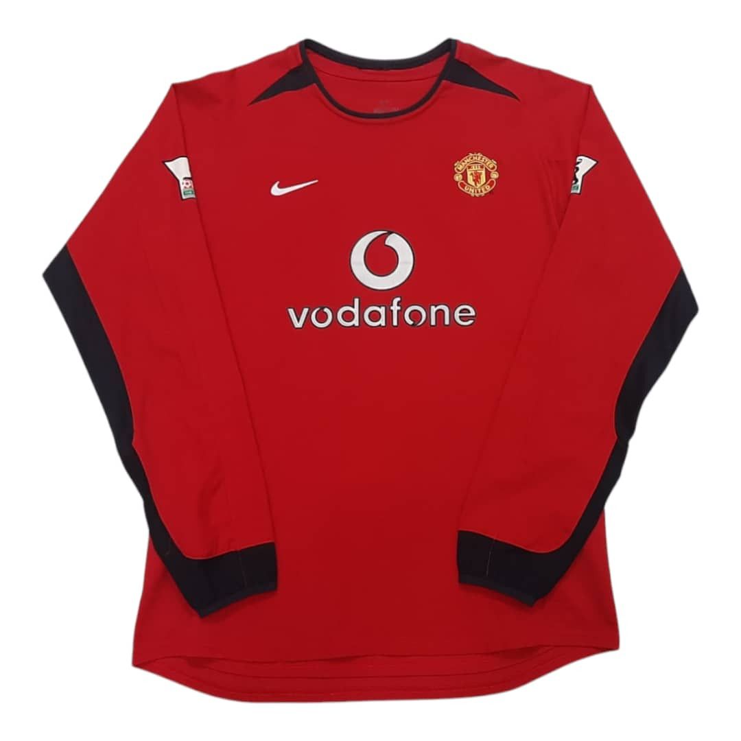 Nike MANCHESTER UNITED HOME LONG SLEEVE JERSEY 2002/2004 Size US XS / EU 42 / 0 - 2 Thumbnail