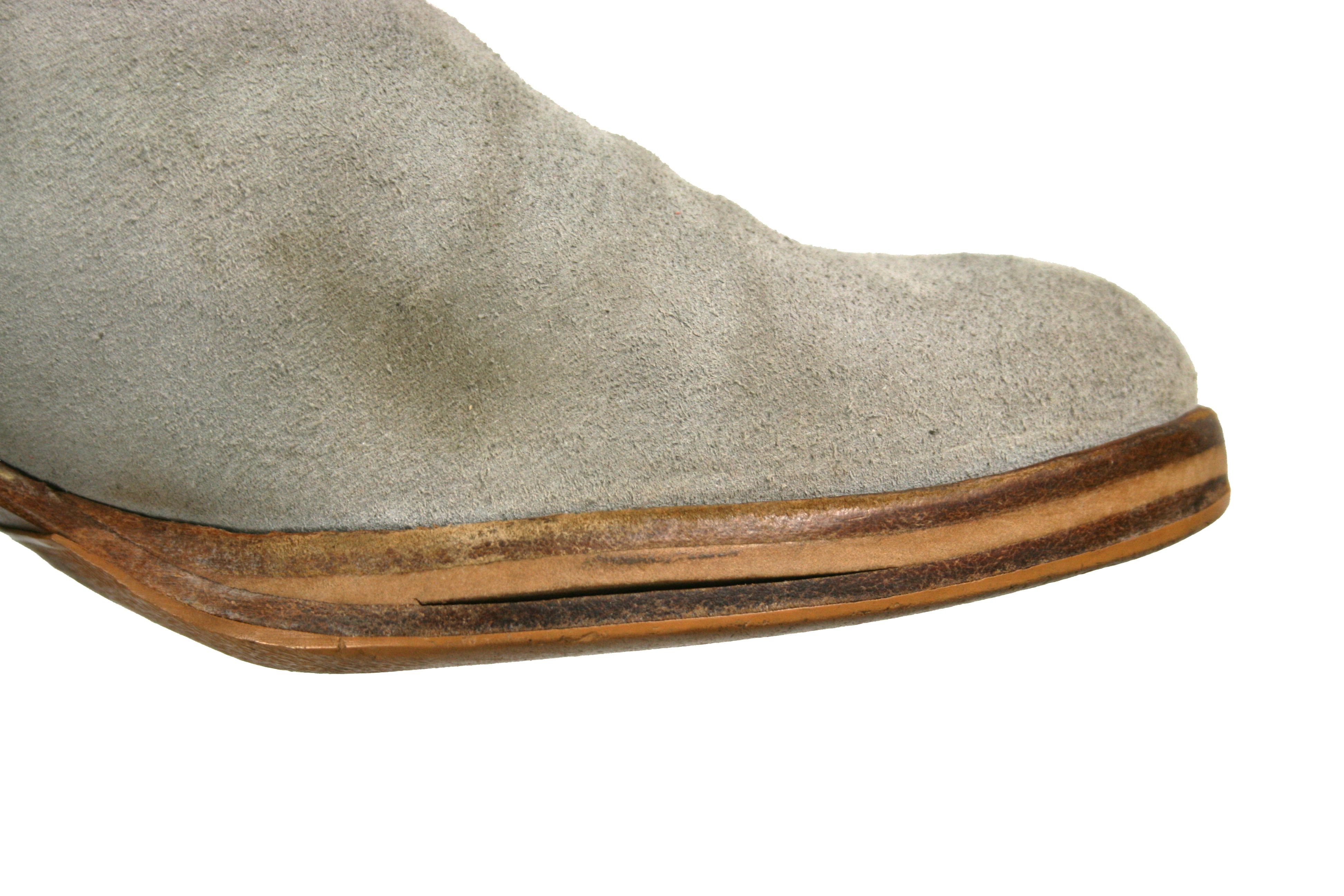 Acne Studios Pistol Suede Grey Biker Boots Size US 7 / IT 37 - 6 Thumbnail