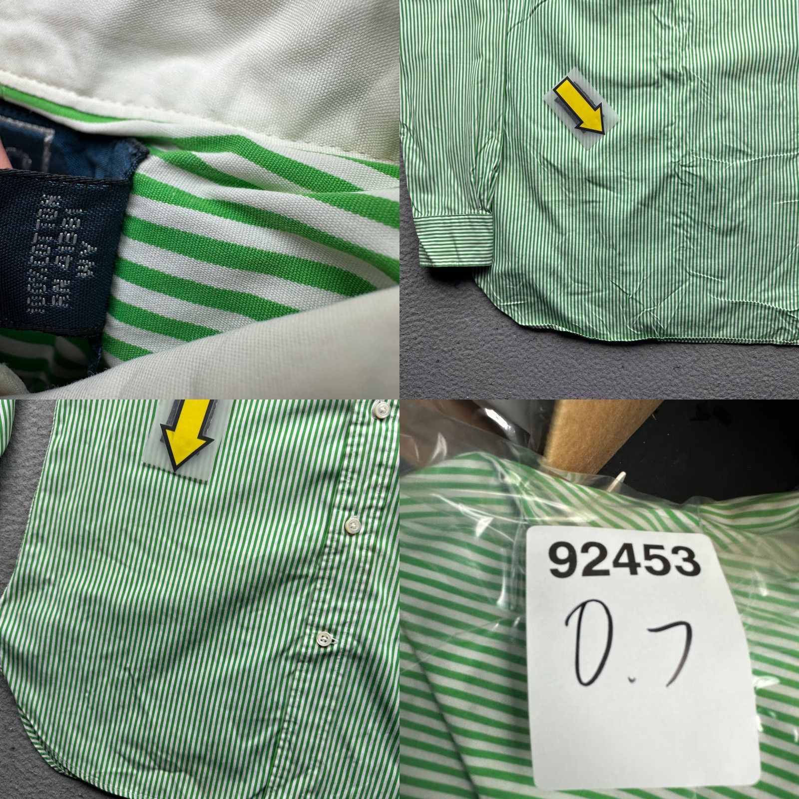 Polo Ralph Lauren VINTAGE Polo Ralph Lauren Green Striped Long Sleeve Button Shirt Mens Medium Size US M / EU 48-50 / 2 - 8 Thumbnail