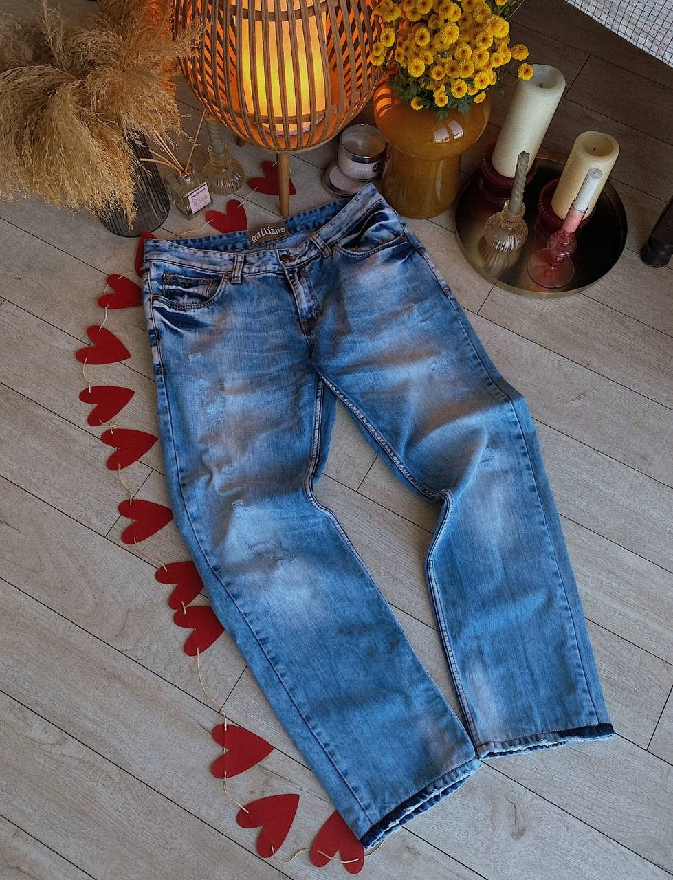 John Galliano Vintage Galliano Low-Rise Blue Jeans Size US 34 / EU 50 - 1 Thumbnail
