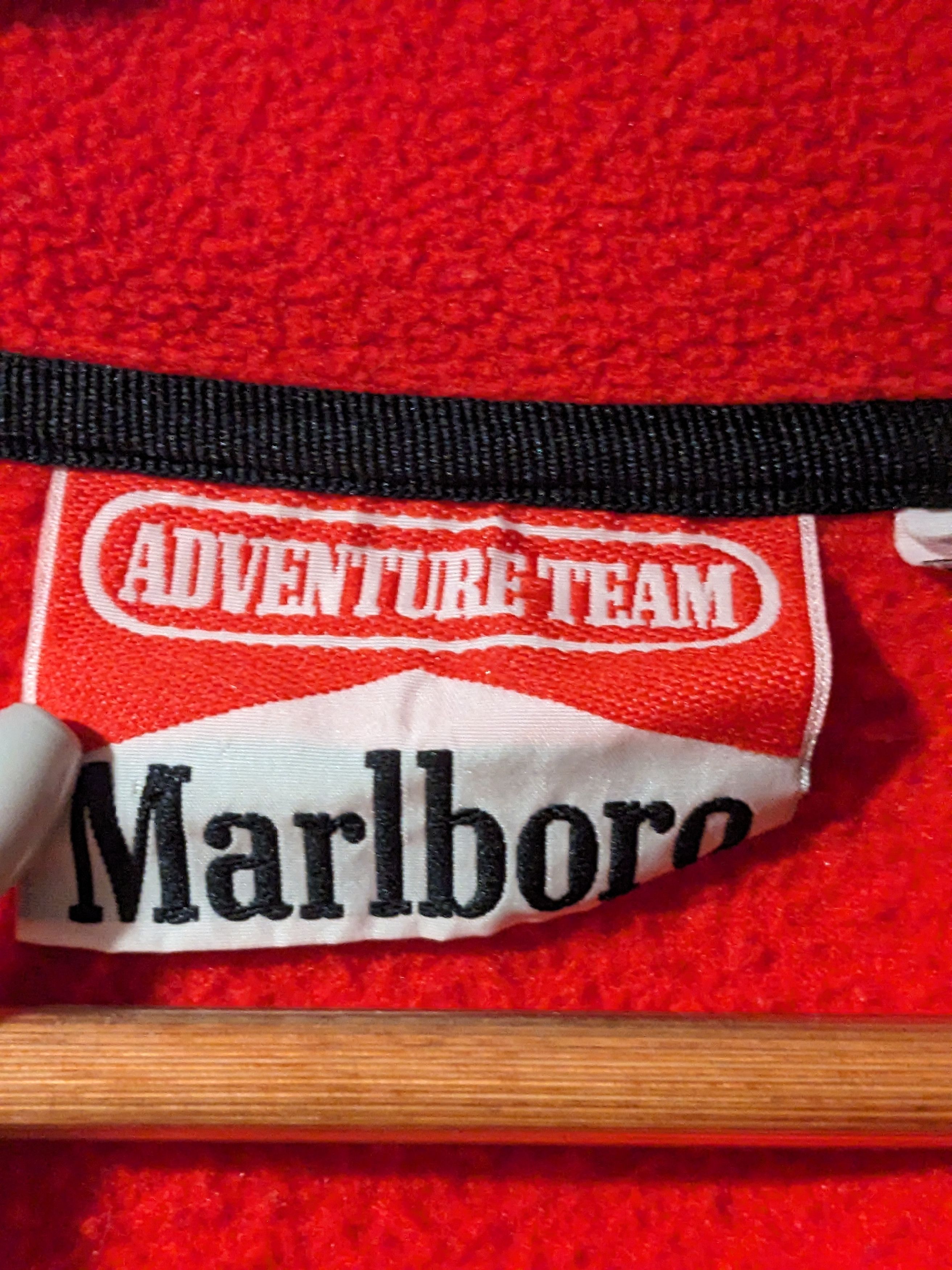 Marlboro × Vintage Vintage 90s Marlboro Cigarettes X-Large Fleece Snap Jacket Size US XL / EU 56 / 4 - 4 Thumbnail