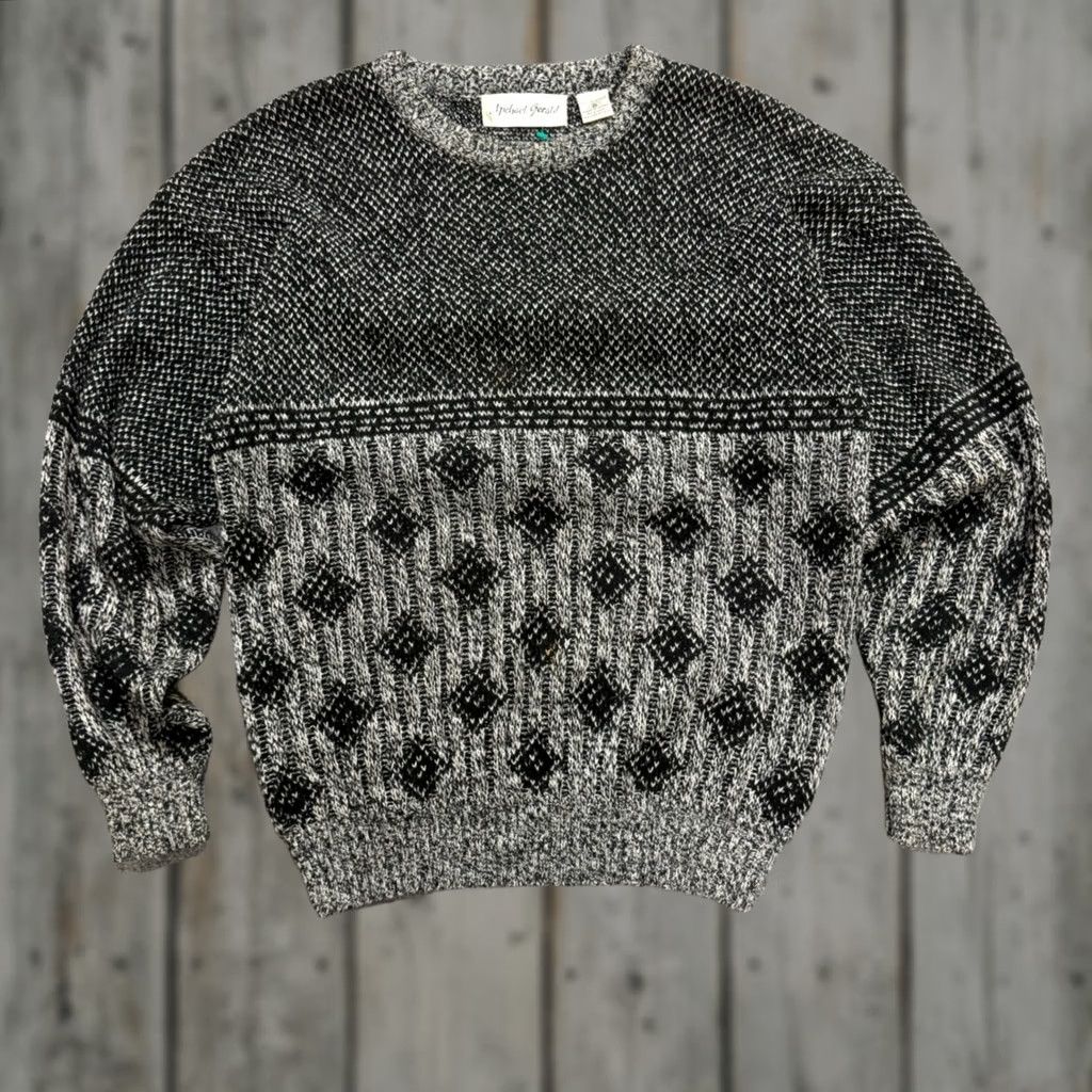 Vintage VINTAGE Michael Gerald Knitted Sweater Mens XL Acrylic Patterned Striped Pullover Size US XL / EU 56 / 4 - 1 Thumbnail