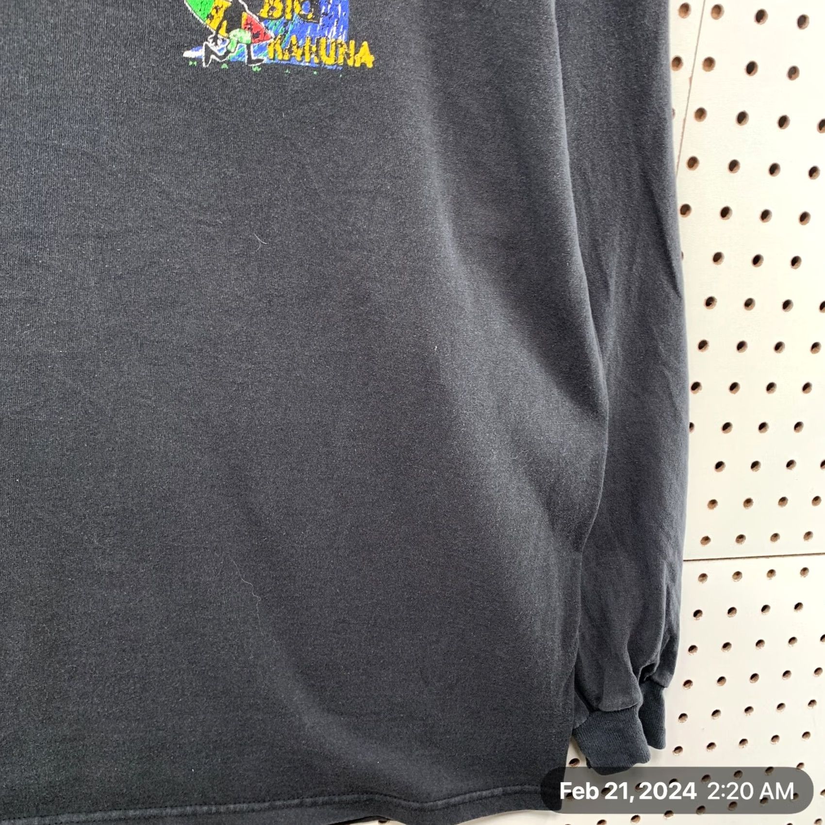 Delta VINTAGE Big Kahuna Maui Hawaii Shirt Mens XL Black Long Sleeve Surfer Size US XL / EU 56 / 4 - 7 Thumbnail