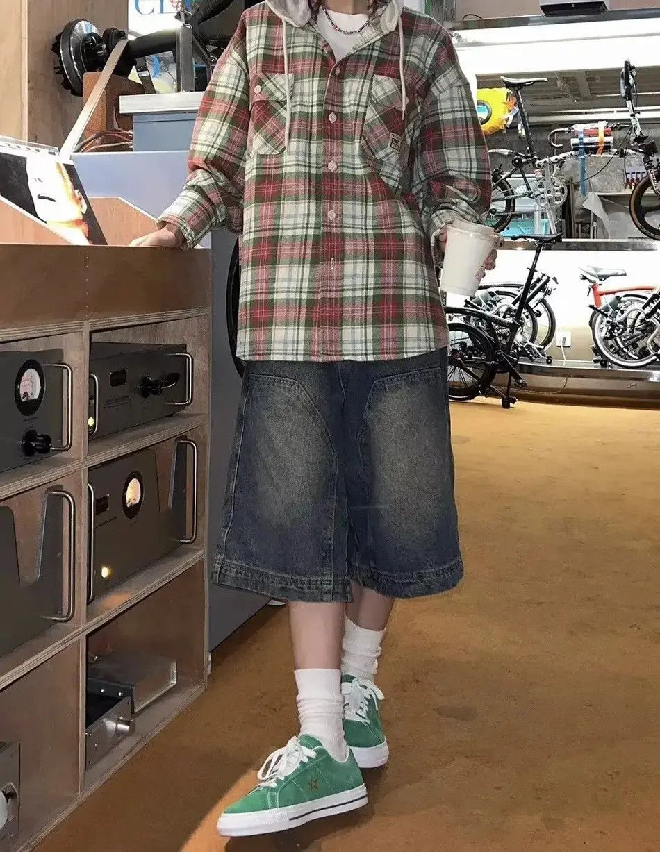 Japanese Brand × Jean Streetwear Retro Washed Blue Straight Jorts Shorts Size US 30 / EU 46 - 2 Thumbnail