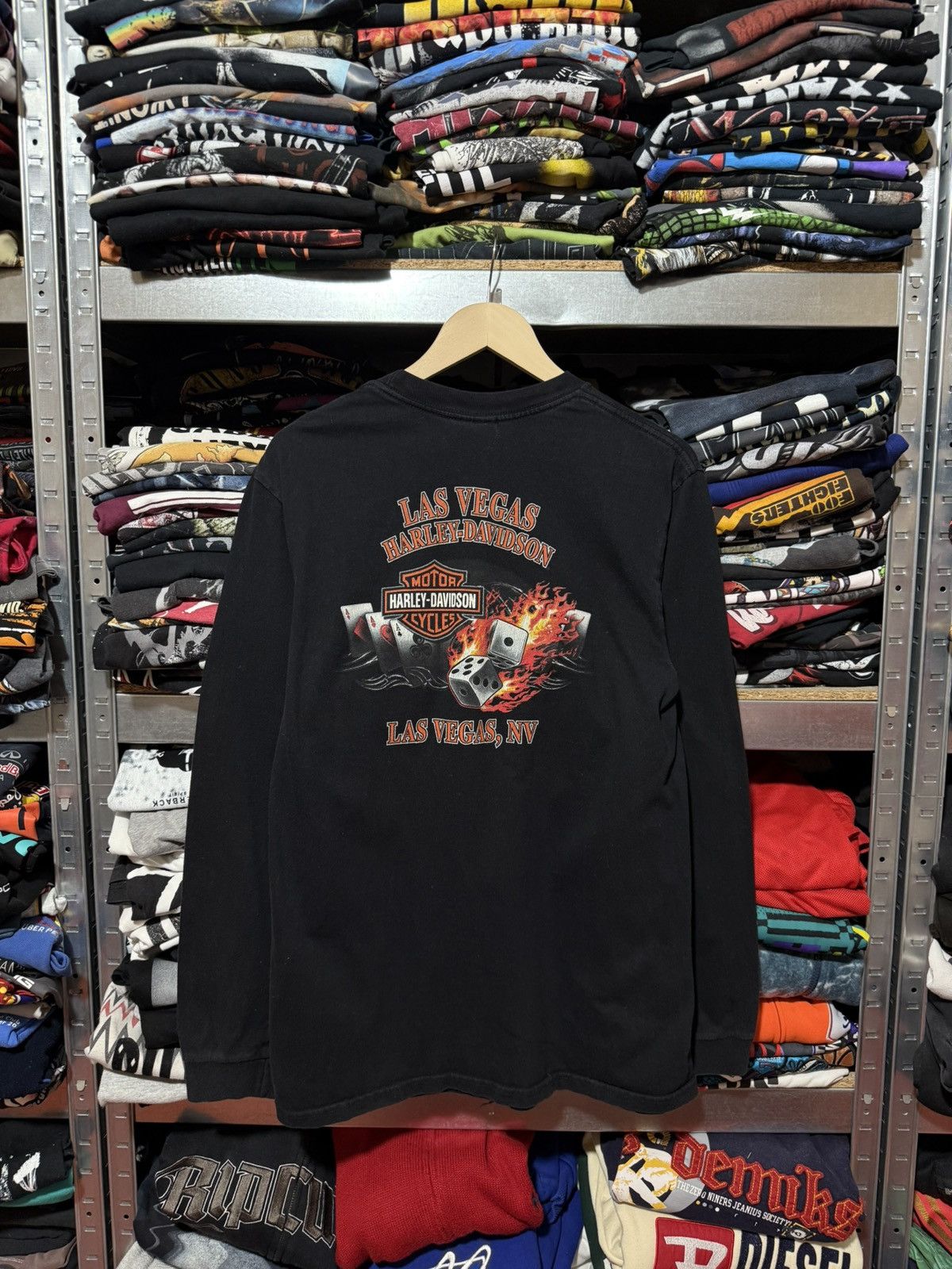 Harley Davidson Vintage 2006 Harley Davidson Poker Long Sleeve T-Shirt Y2K Size US L / EU 52-54 / 3 - 1 Thumbnail
