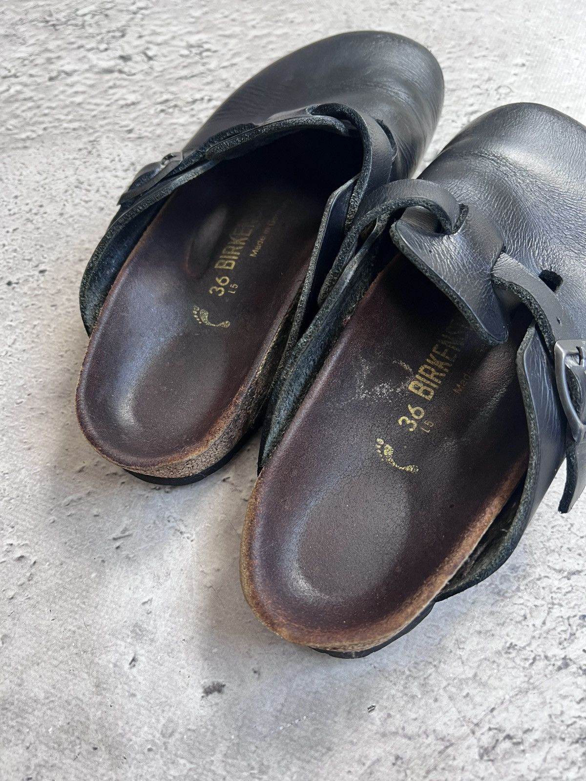 Birkenstock × Vintage VINTAGE BLACK BOSTON BIRKENStock slippers slipons Size US 6 / IT 36 - 3 Thumbnail