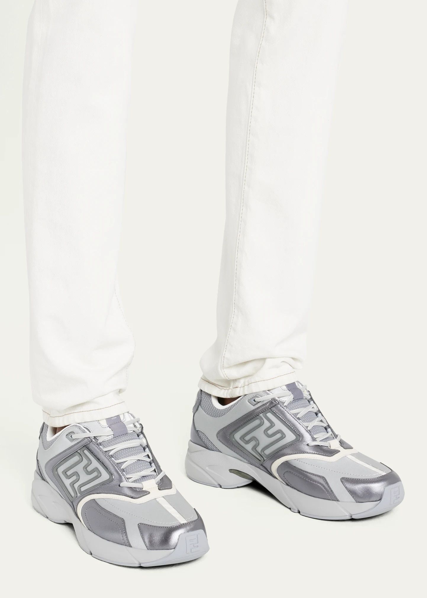 image of Fendi O1Loc1C0124 Sneaker In Grey, Men's (Size 11)