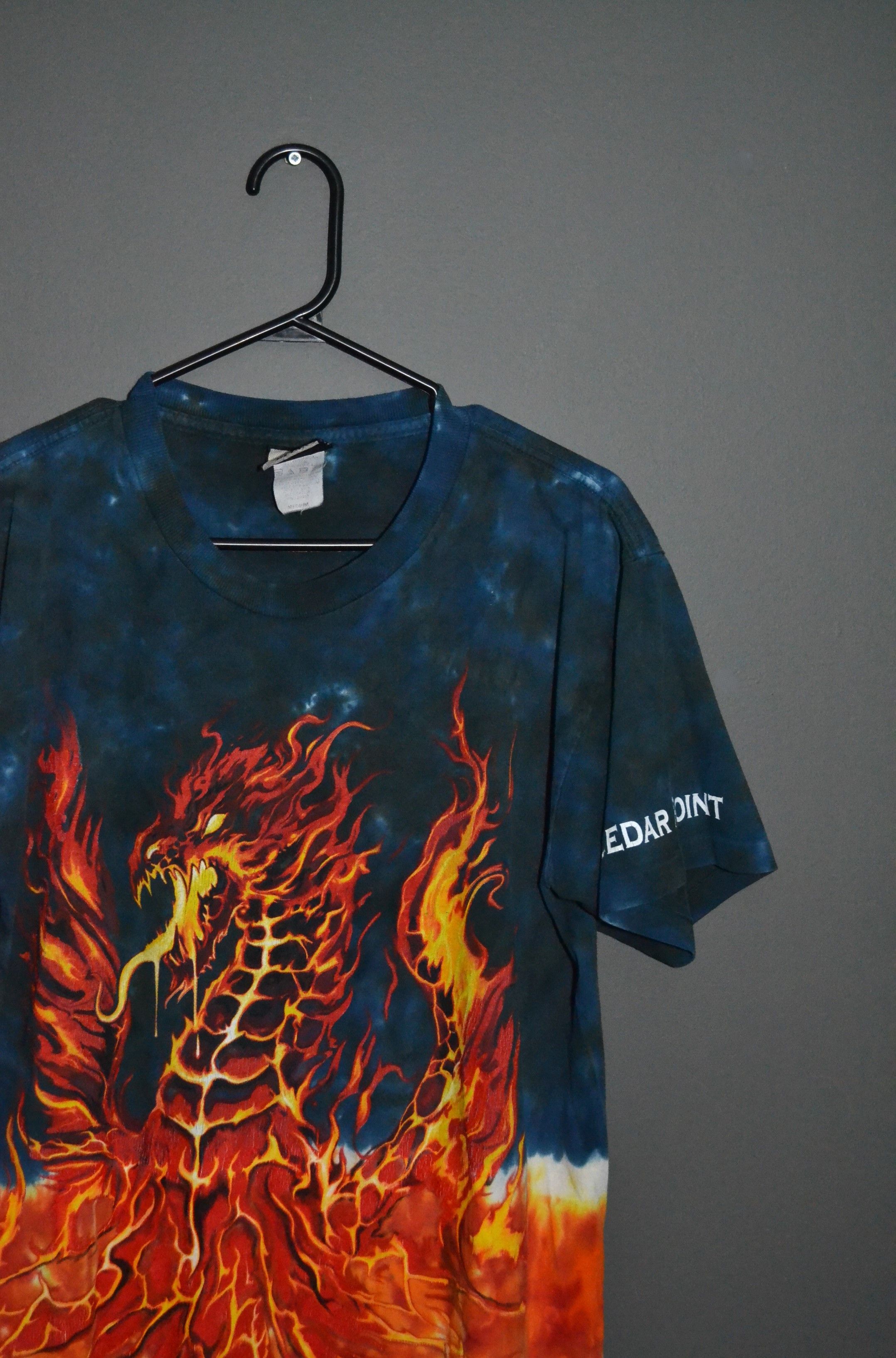 Liquid Blue Liquid Blue Cedar Point Tie Dye Dragon T-Shirt Size US M / EU 48-50 / 2 - 2 Thumbnail