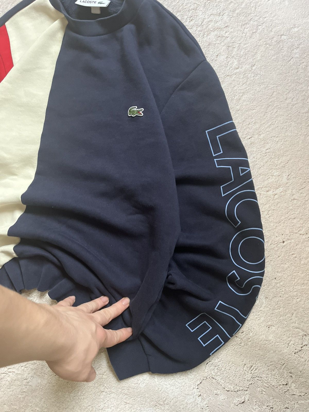 Lacoste Vintage Lacoste Crewneck Sweatshirt (Navy Blue) Size US S / EU 44-46 / 1 - 6 Thumbnail