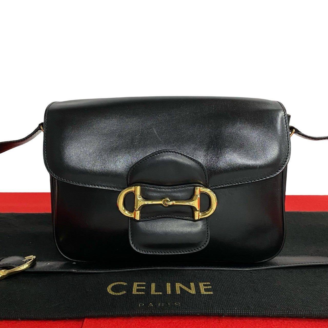 Celine Celine Shoulder Bag Black Leather Size ONE SIZE - 1 Thumbnail