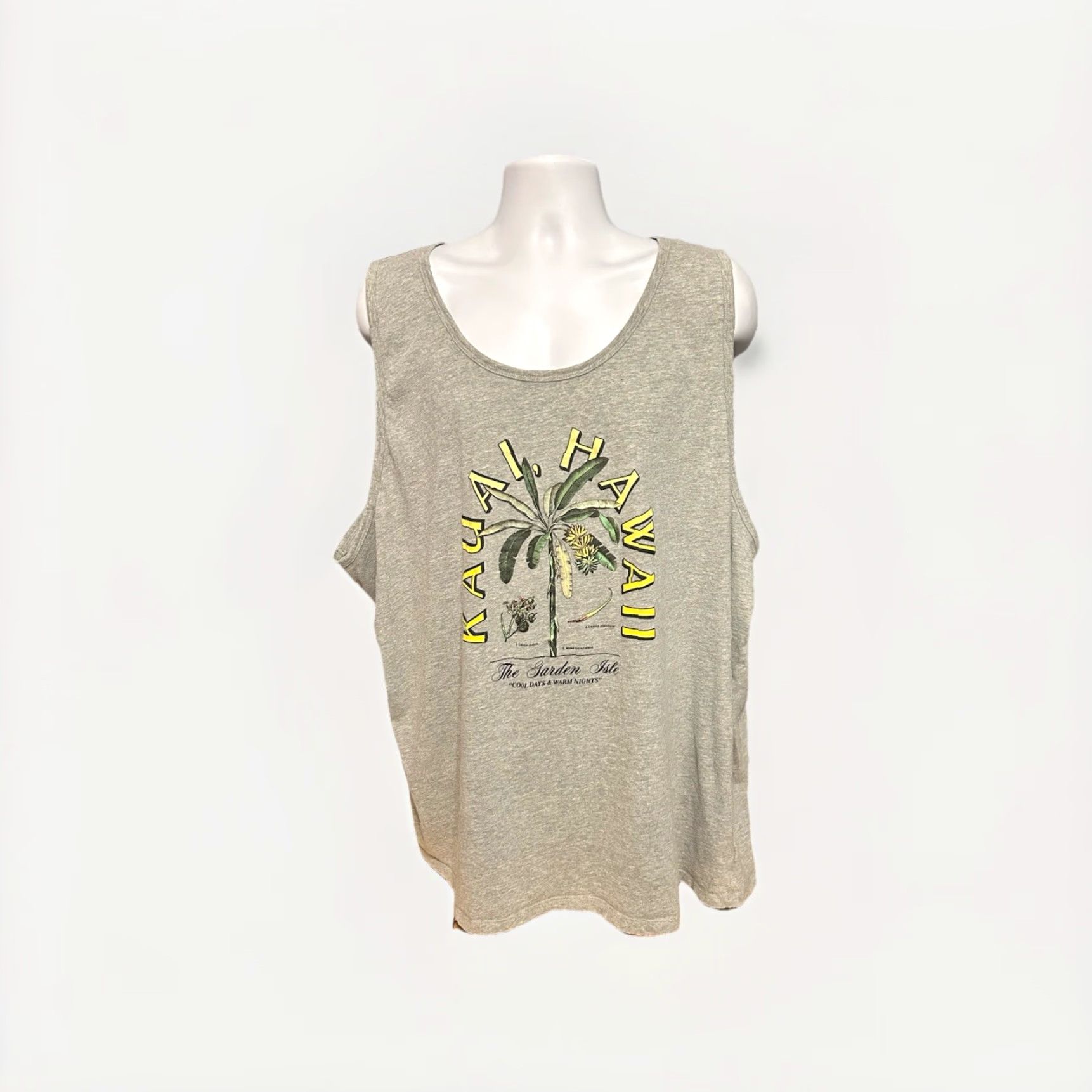 Old Navy Old Navy Kauai Hawaii Tank Top Men 4XL Heather Gray Beach Shirt Sleeveless Crew Neck Summer All Seasons Hawaii 4XL Mens Gray Tank Top Size US XXL / EU 58 / 5 - 4 Thumbnail