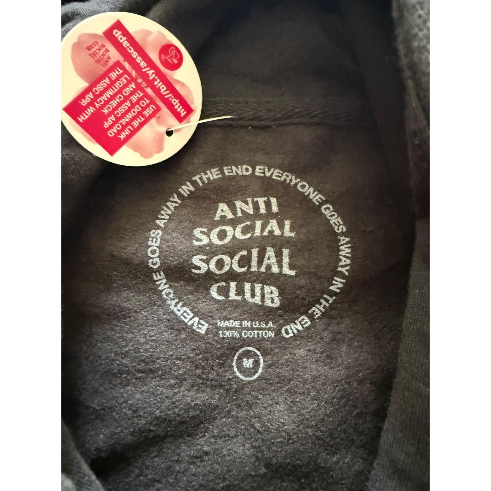 Anti Social Social Club Anti Social Social Club Pink Logo Hoodie Black NWT Size M / US 6-8 / IT 42-44 - 4 Thumbnail