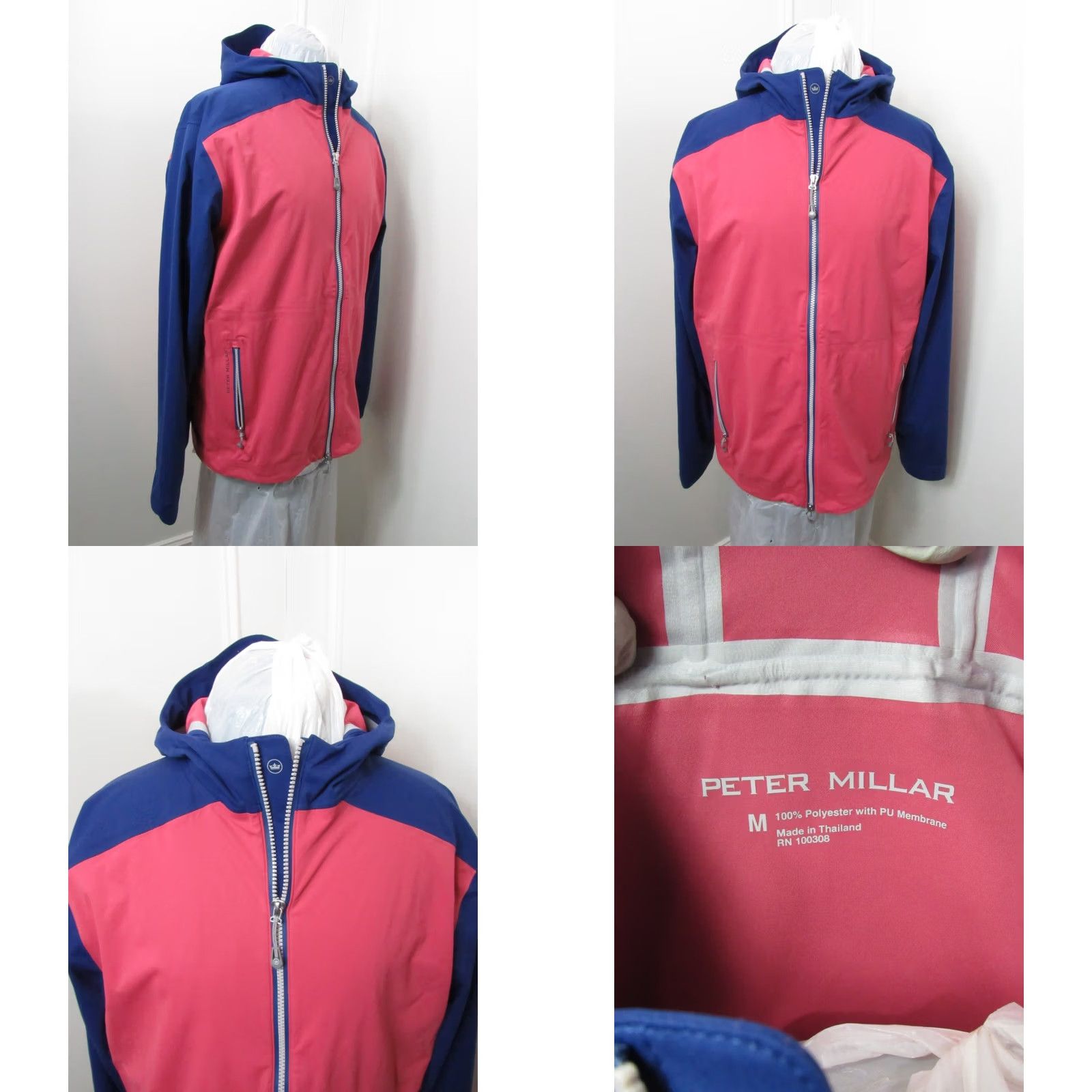 Peter Millar PETER MILLAR Hyperlight 3L Link Hooded Jacket Cape Red NWT Mens M Size US M / EU 48-50 / 2 - 8 Thumbnail