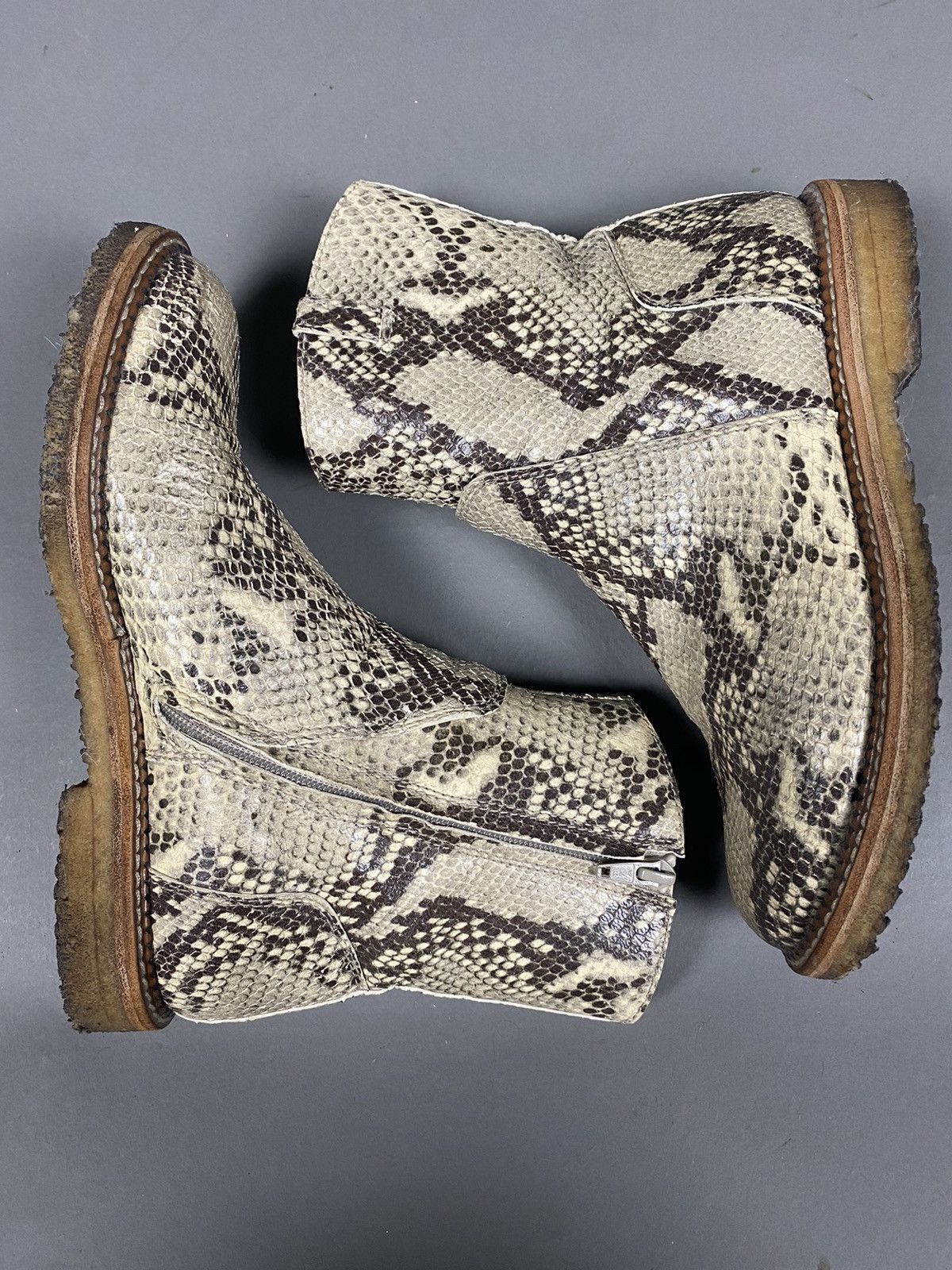 Maison Margiela Margiels snake skin leather boots Size US 7 / IT 37 - 4 Thumbnail