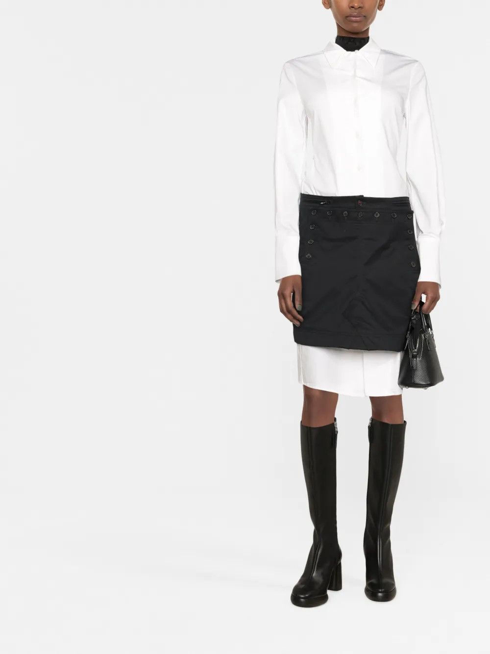 Maison Margiela o1y0625 Mini Skirt in Black Size 28" / US 6 / IT 42 - 5 Thumbnail