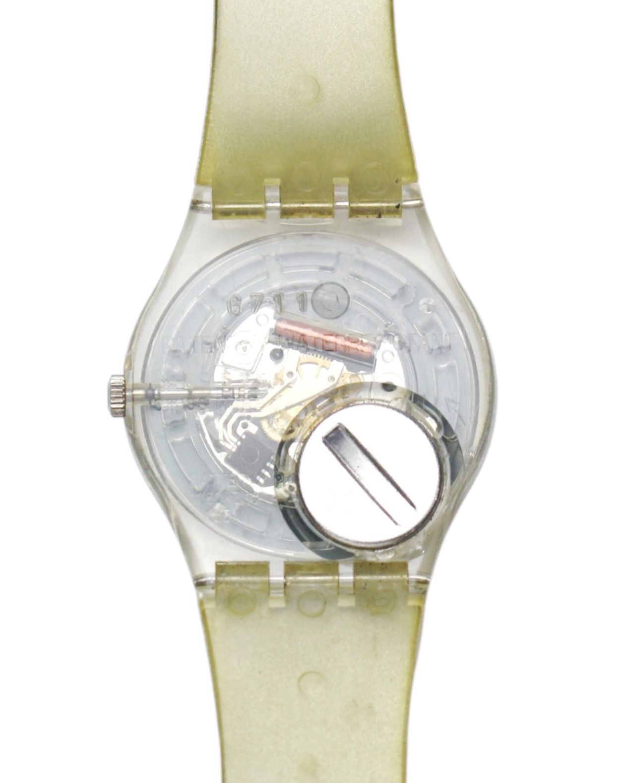 Vintage 1996 SWATCH GZ711 OVAL TRANSPARENT WATCH Size ONE SIZE - 5 Thumbnail