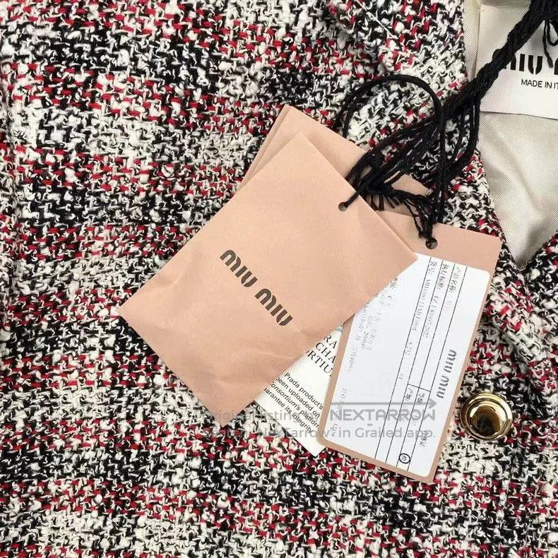 Miu Miu MiuMiu 23SS Logo Tweed Wool Jacket. Size US M / EU 48-50 / 2 - 6 Thumbnail