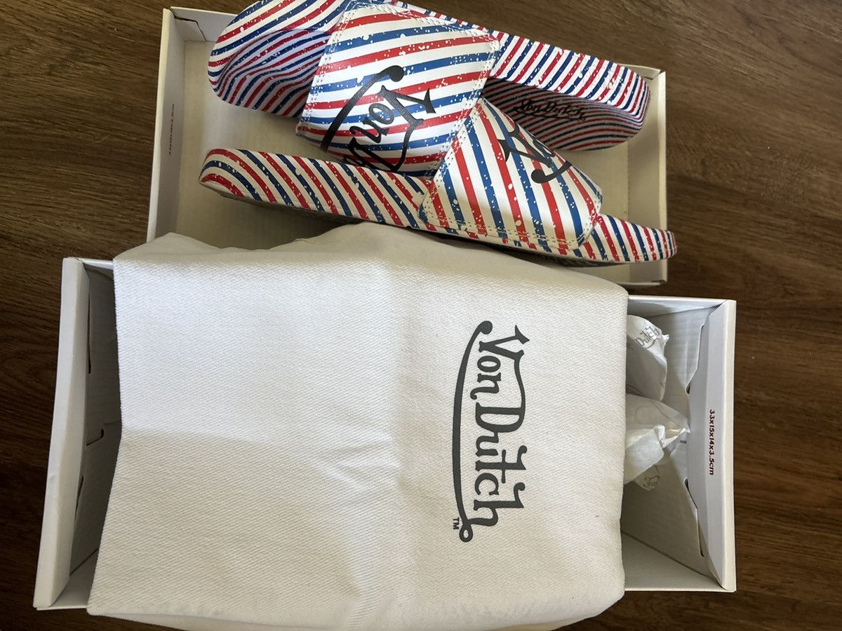 Von Dutch VON DUTCH Barbershop Stripe Slides Size US 9 / EU 42 - 2 Thumbnail