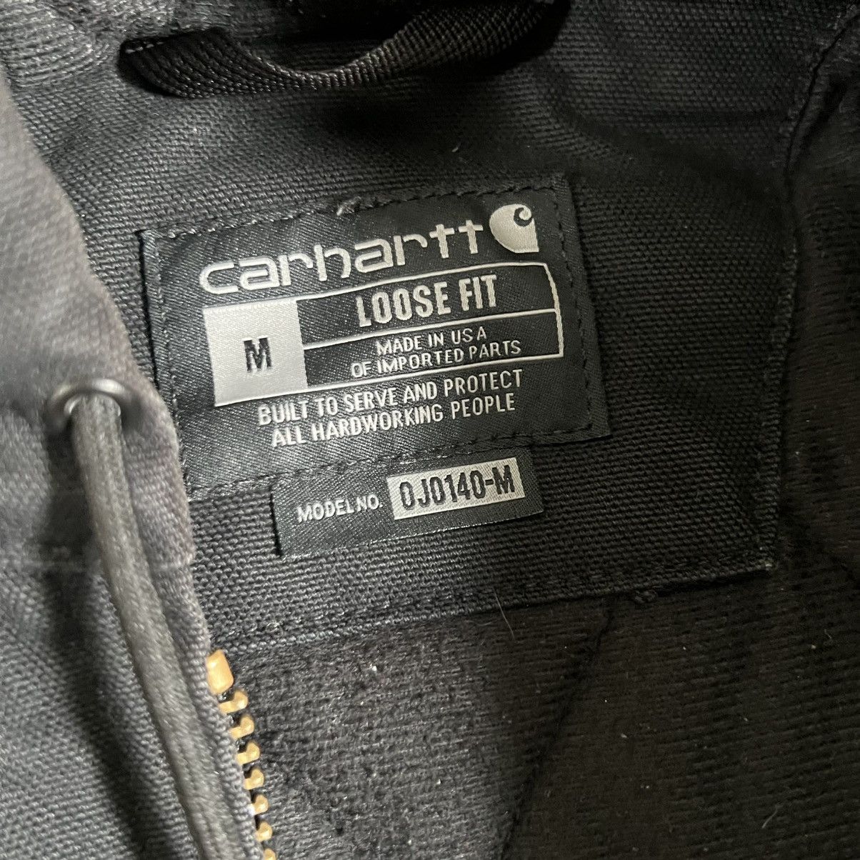 Carhartt Carhartt Black Quilt Lined Active Hooded Zip Jacket Canvas M Size US M / EU 48-50 / 2 - 4 Thumbnail