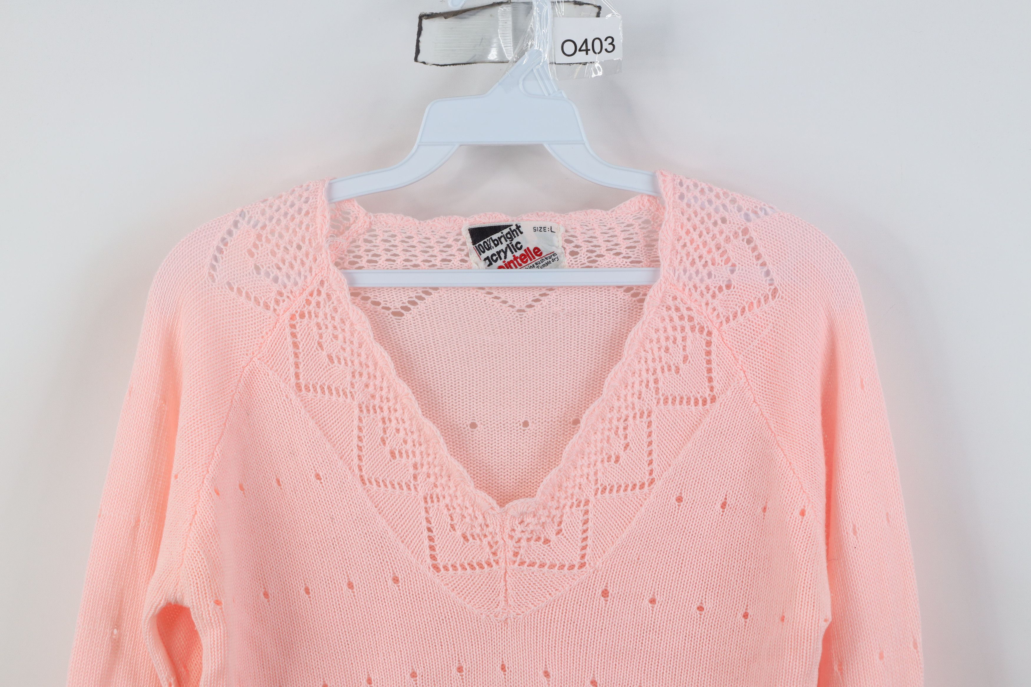 Vintage Vintage 70s Streetwear Babydoll Flared Sleeve Sweater Pink Size L / US 10 / IT 46 - 2 Thumbnail