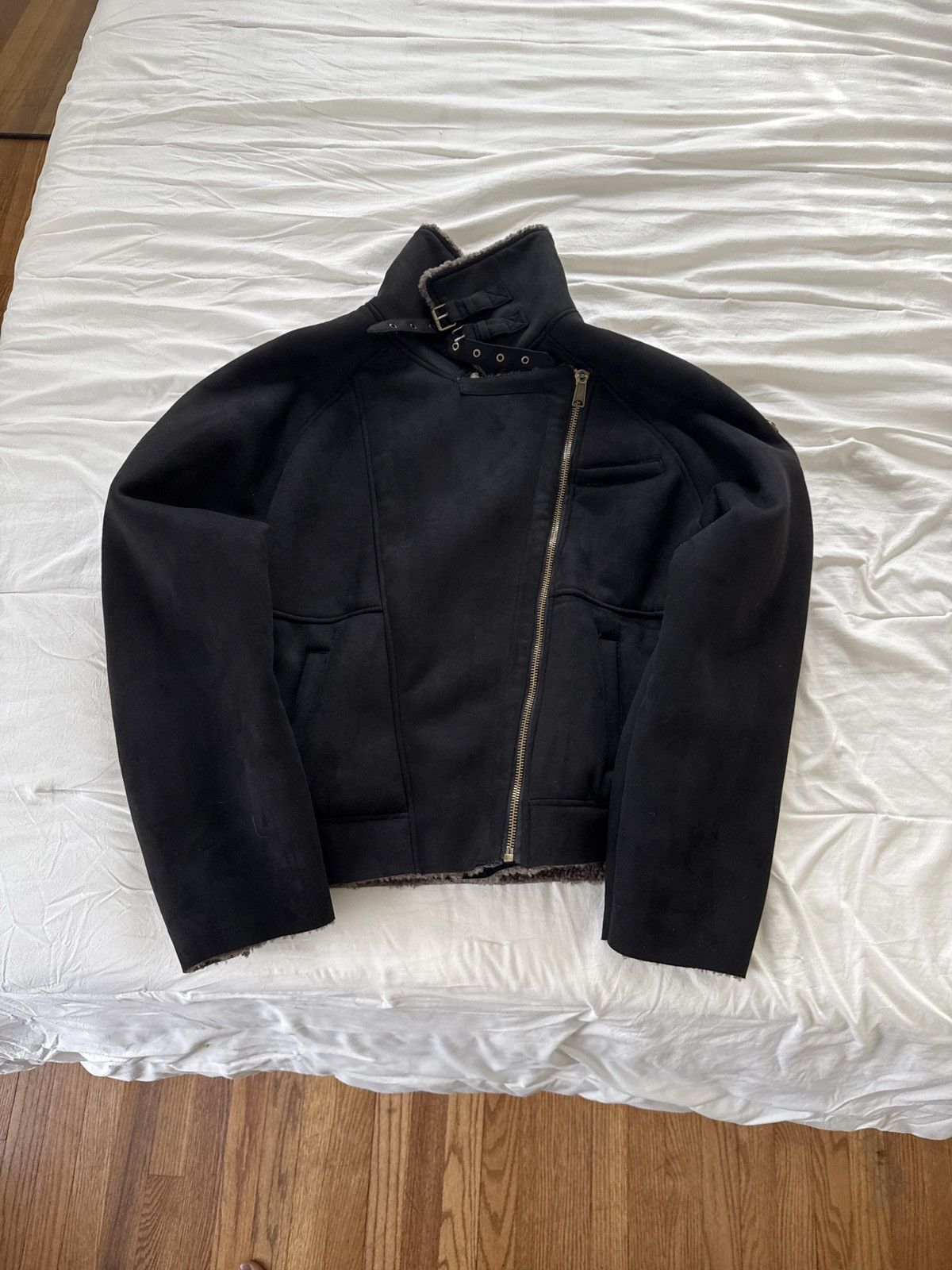 No Faith Studios HEAVY FLIGHT SHEARLING JACKET BROWN/BLACK Size US XL / EU 56 / 4 - 1 Thumbnail