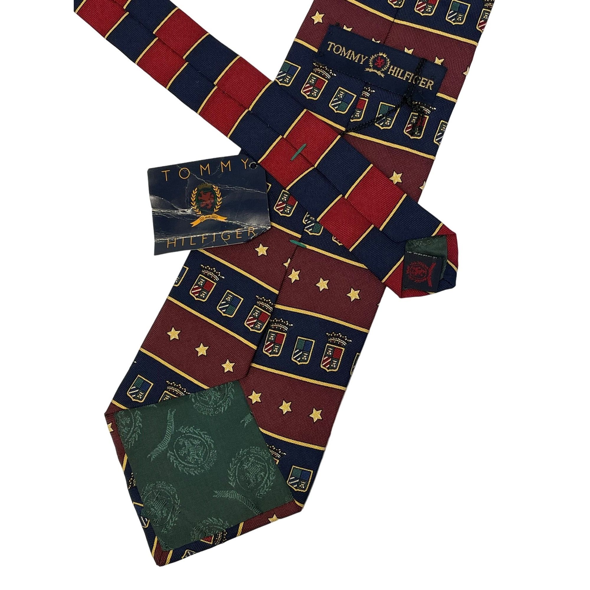 Tommy Hilfiger NoS New NWT Tommy Hilfiger Crest Logo Silk Necktie Size ONE SIZE - 3 Thumbnail