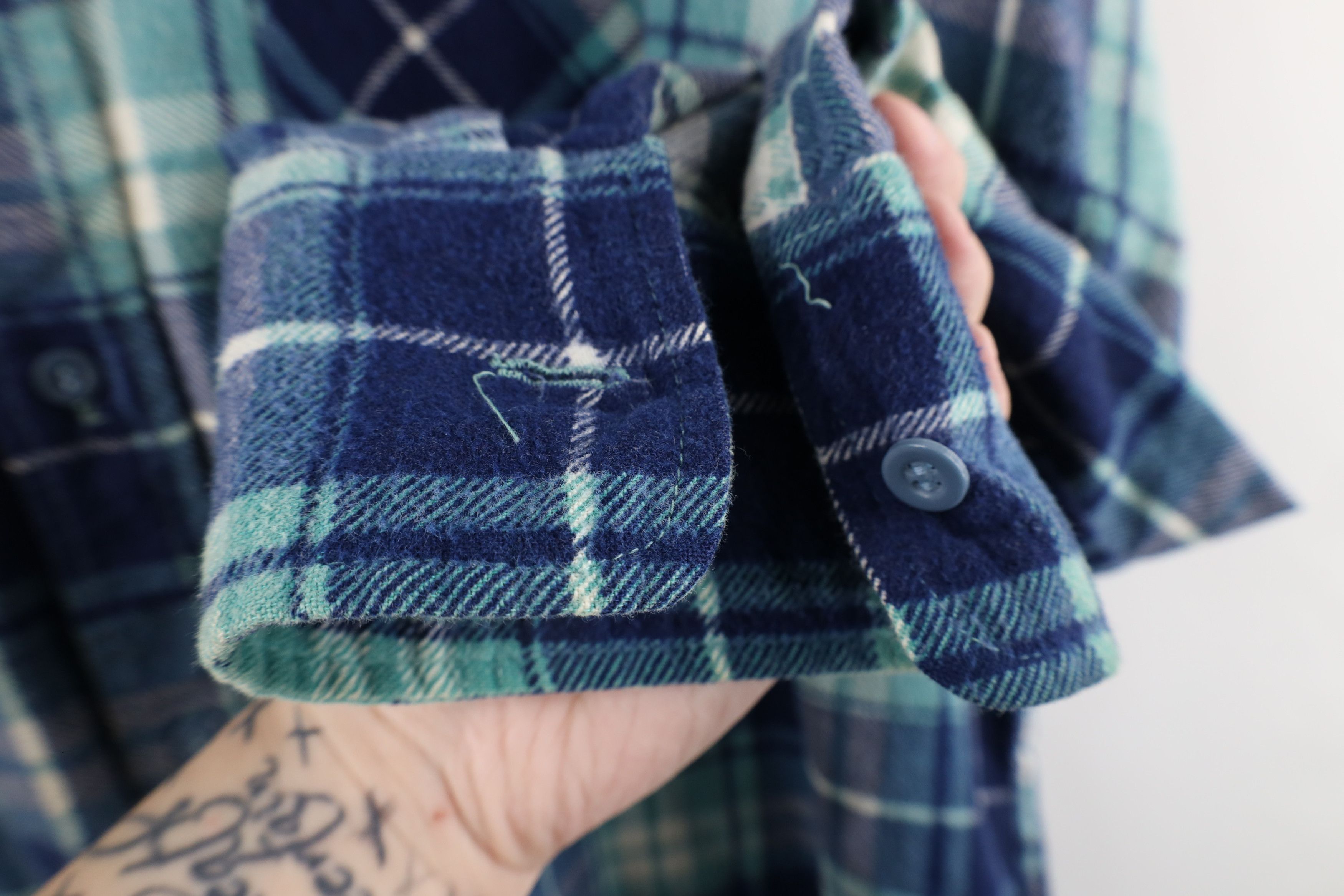 Vintage Vintage 70s Streetwear Flannel Collared Button Shirt Plaid Size US L / EU 52-54 / 3 - 9 Thumbnail