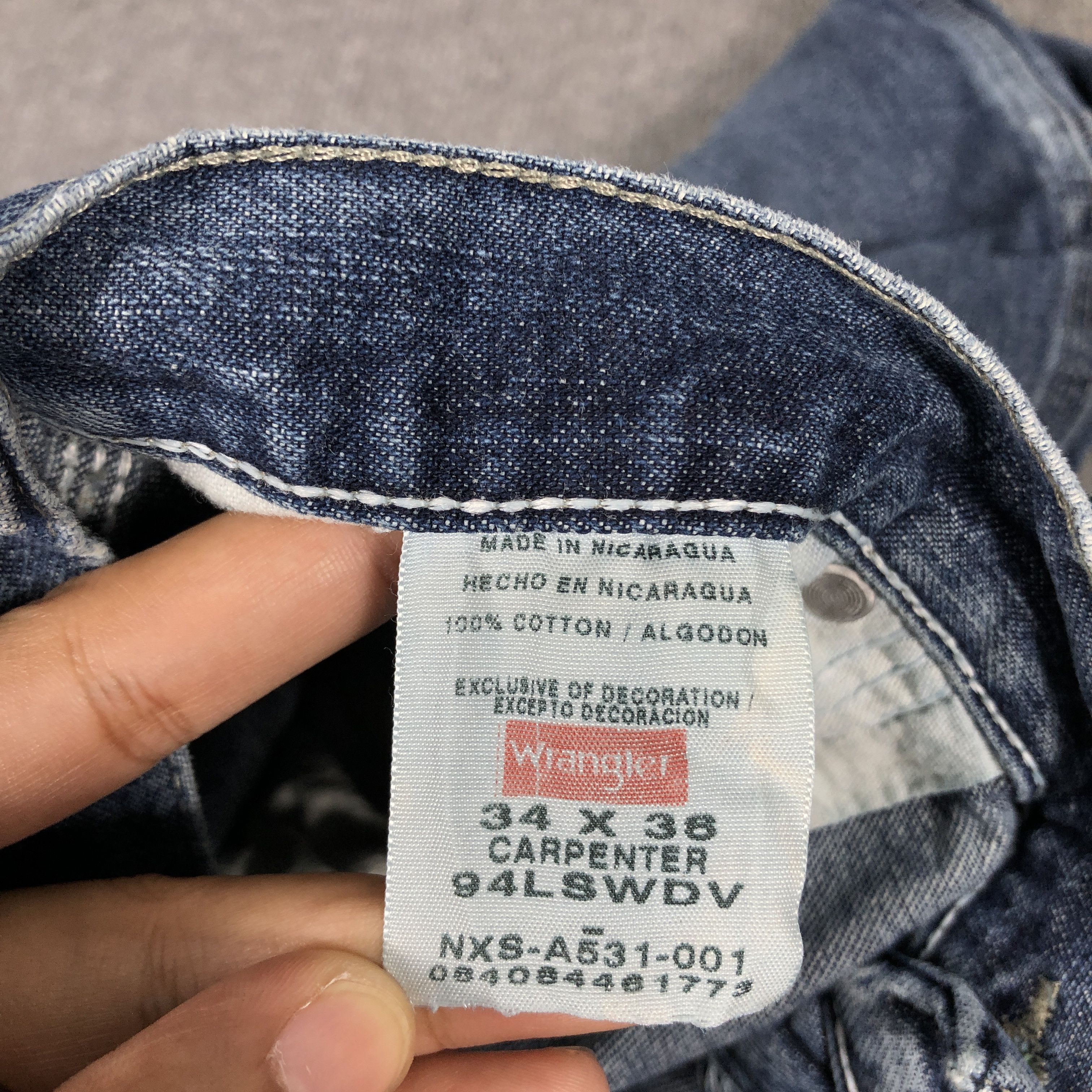 Vintage × Wrangler Vintage Wrangler Carpenter Jeans L955 Size US 33 - 5 Thumbnail