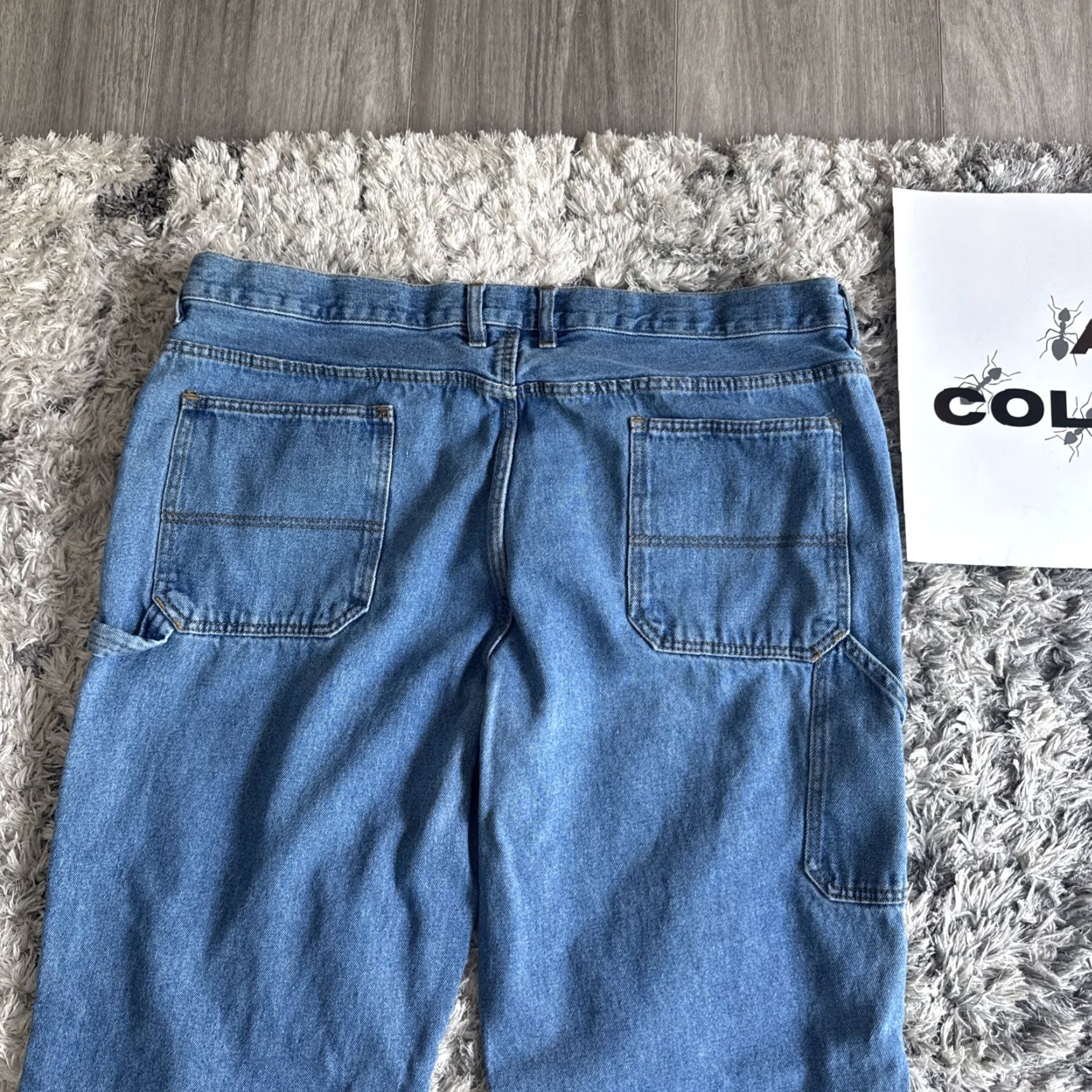 The Mountain VINTAGE Blue Mountain Jeans Carpenter Workwear Denim Men 42x32 Blue 00’s Straight Mens Size US 42 / EU 58 - 2 Thumbnail