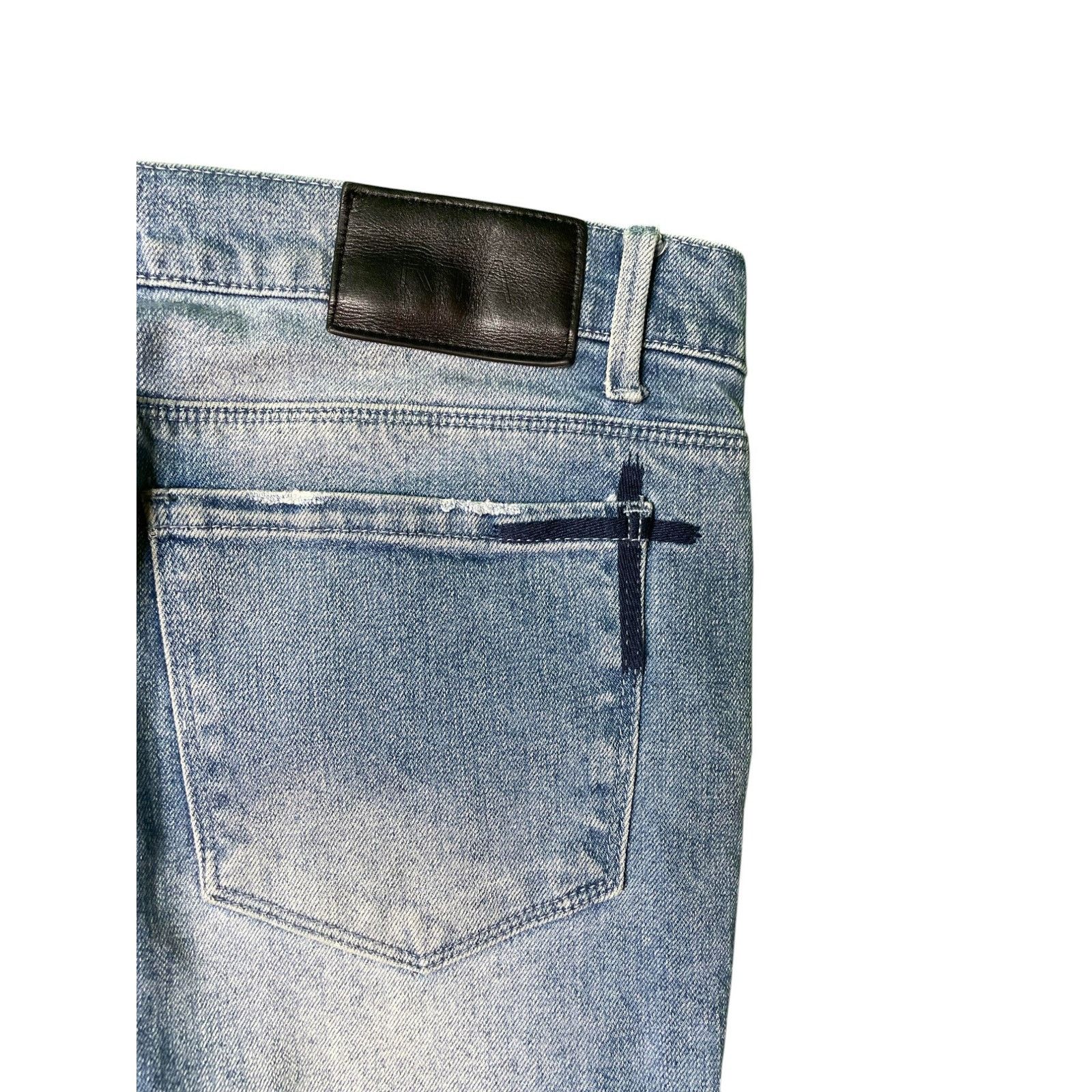 Rta RTA Zipper Knee Patch Light Wash Blue Jeans Size US 32 / EU 48 - 5 Thumbnail