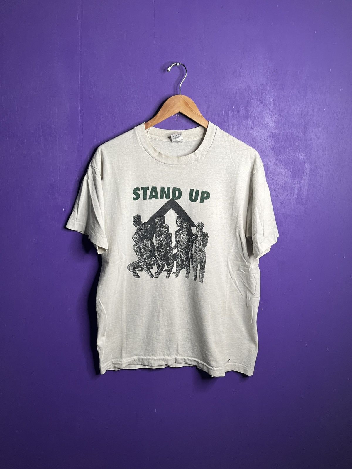 Band Tees × Vintage Vintage 90s Stand up words in motion band t-shirt Size US L / EU 52-54 / 3 - 1 Thumbnail