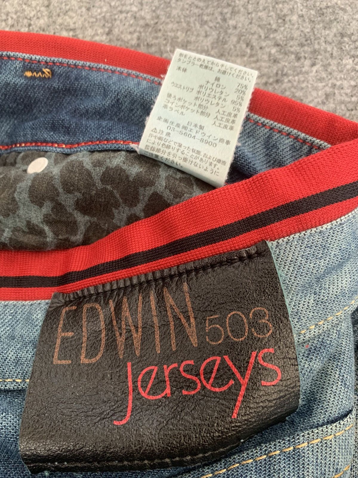 Edwin Rare 💥 Edwin 503 Jersey sick design. Made in Japan 🇯🇵 Size US 30 / EU 46 - 8 Thumbnail
