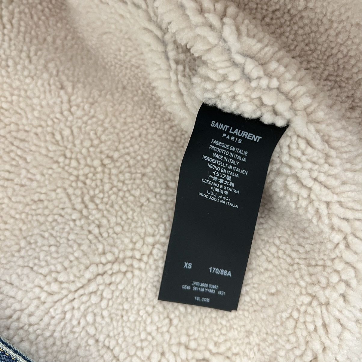 Saint Laurent Paris Saint Laurent Shearling Denim Jacket in Small Size US S / EU 44-46 / 1 - 5 Thumbnail