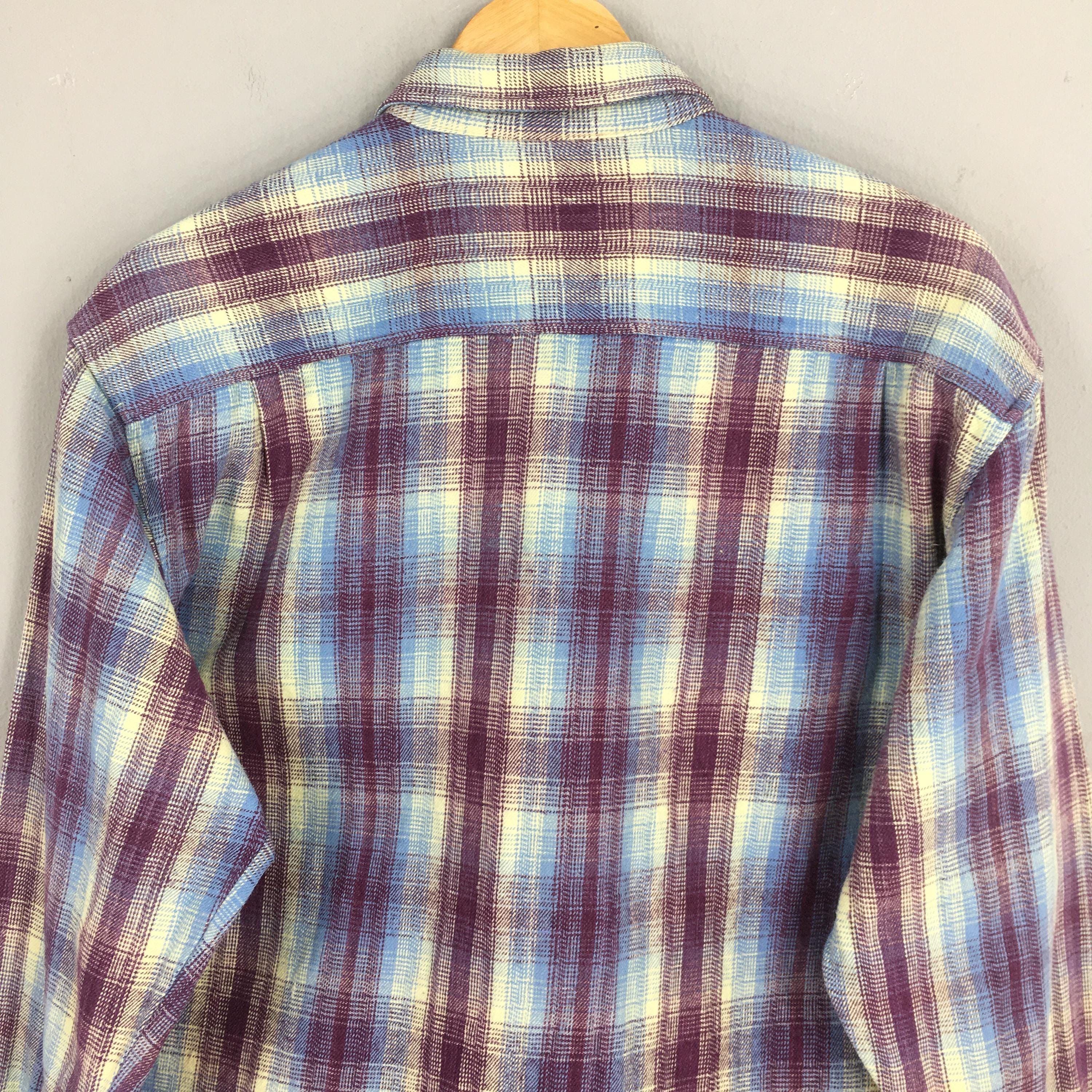 Flannel × Vintage 80s Plaid Shadow Tartan Checkered Flannel Shirt Medium Size US M / EU 48-50 / 2 - 9 Thumbnail