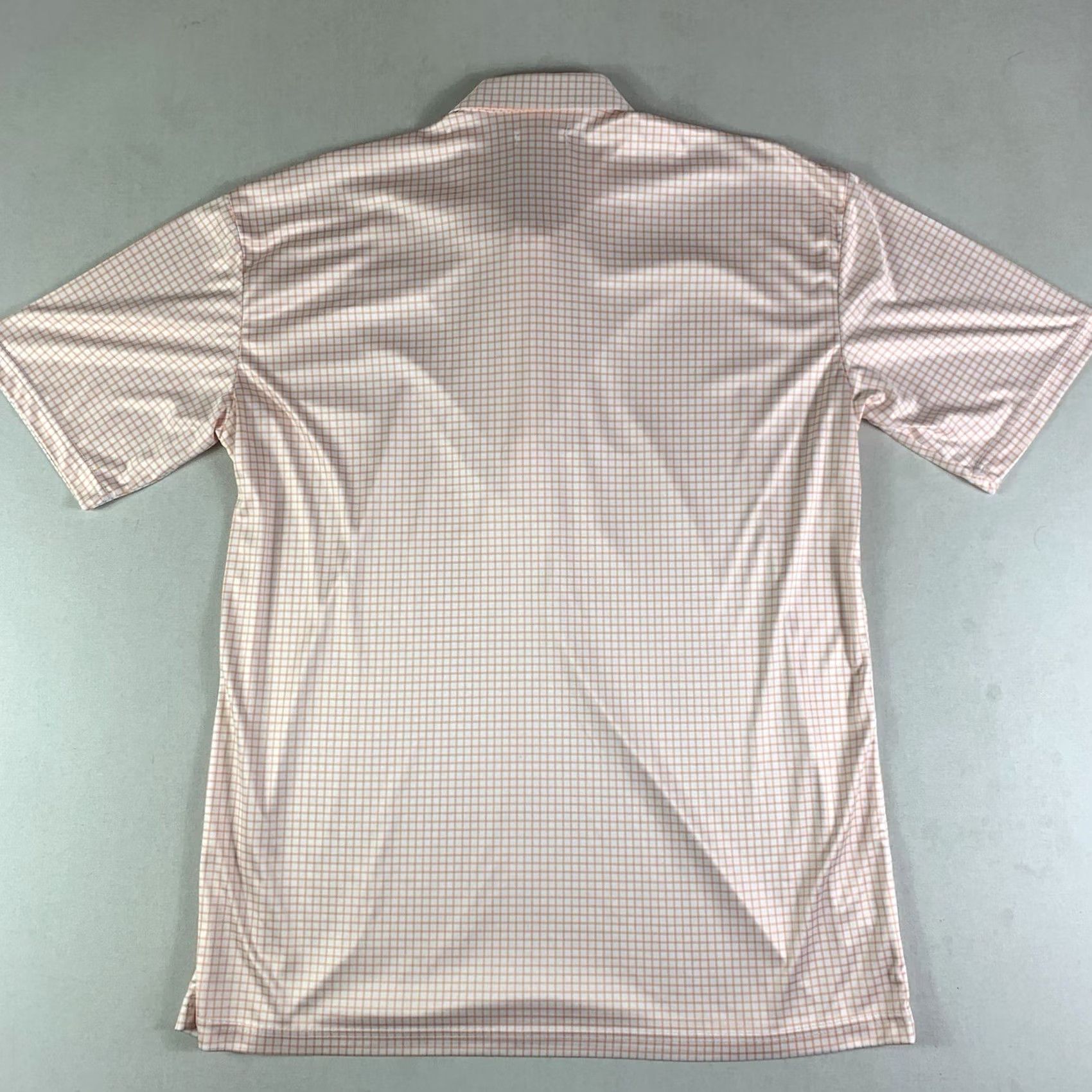 Vintage Collars & Co. Polo Shirt Mens XL White orange check squared Short sleeve Size US XL / EU 56 / 4 - 5 Thumbnail