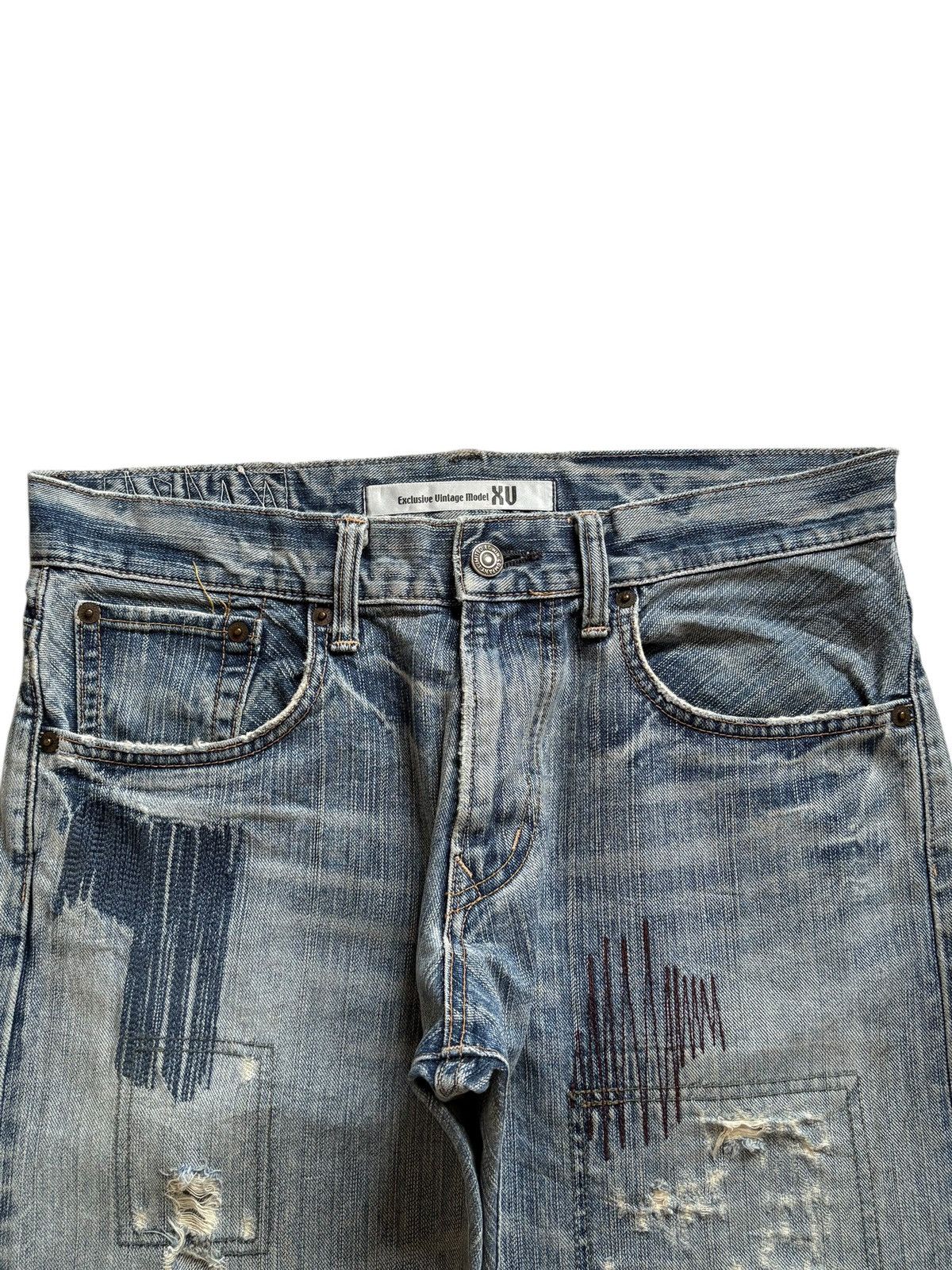 Edwin Exclusive Vintage Edwin XV Bleach Embroidered Loose Jeans Size US 32 / EU 48 - 4 Thumbnail