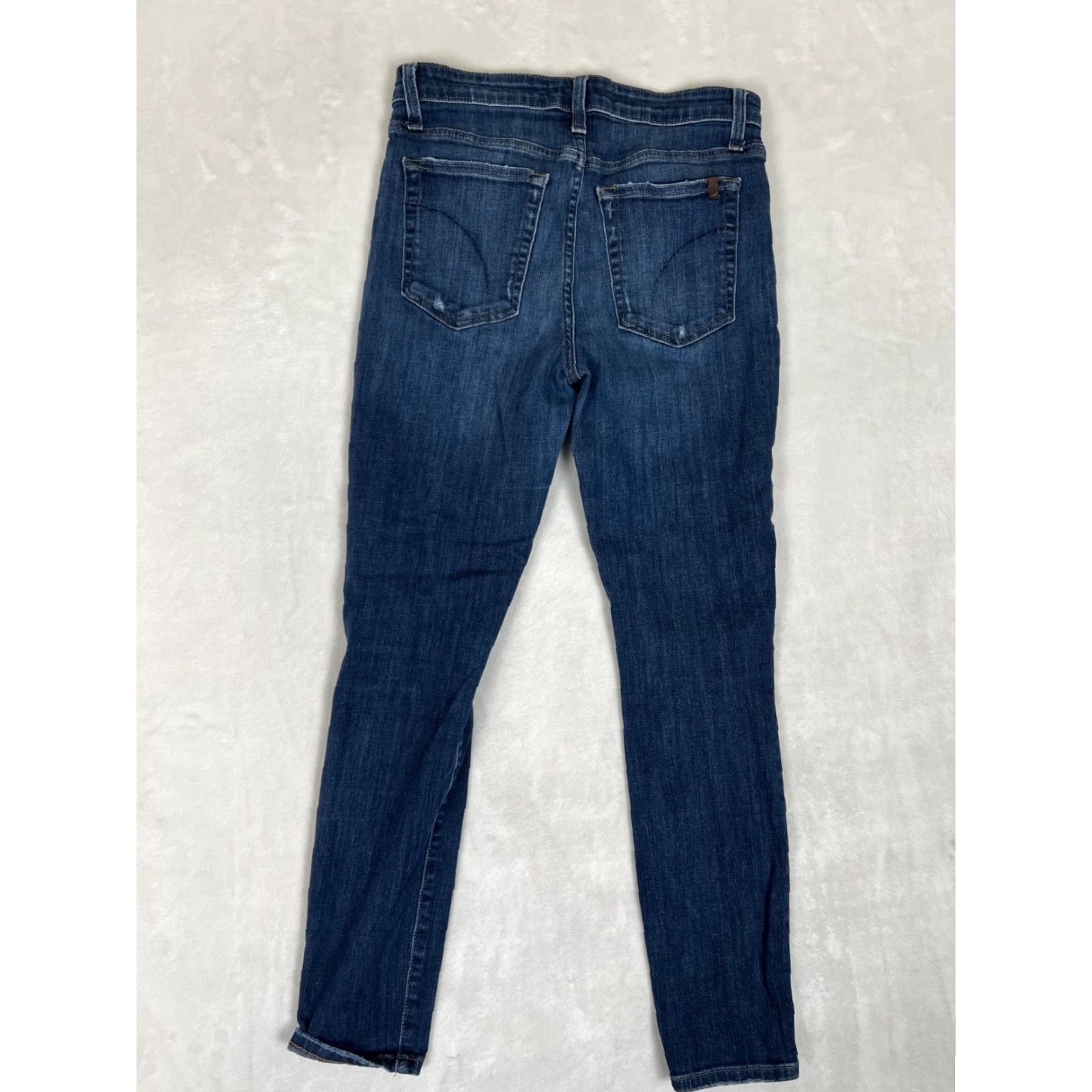 Vintage Joe's Jeans Women's Jeans 28 Denim High Rise Skinny Ankle Dark Wash Distressed Blue Regular 27in Inseam Womens Jeans Size 28" / US 6 / IT 42 - 6 Thumbnail