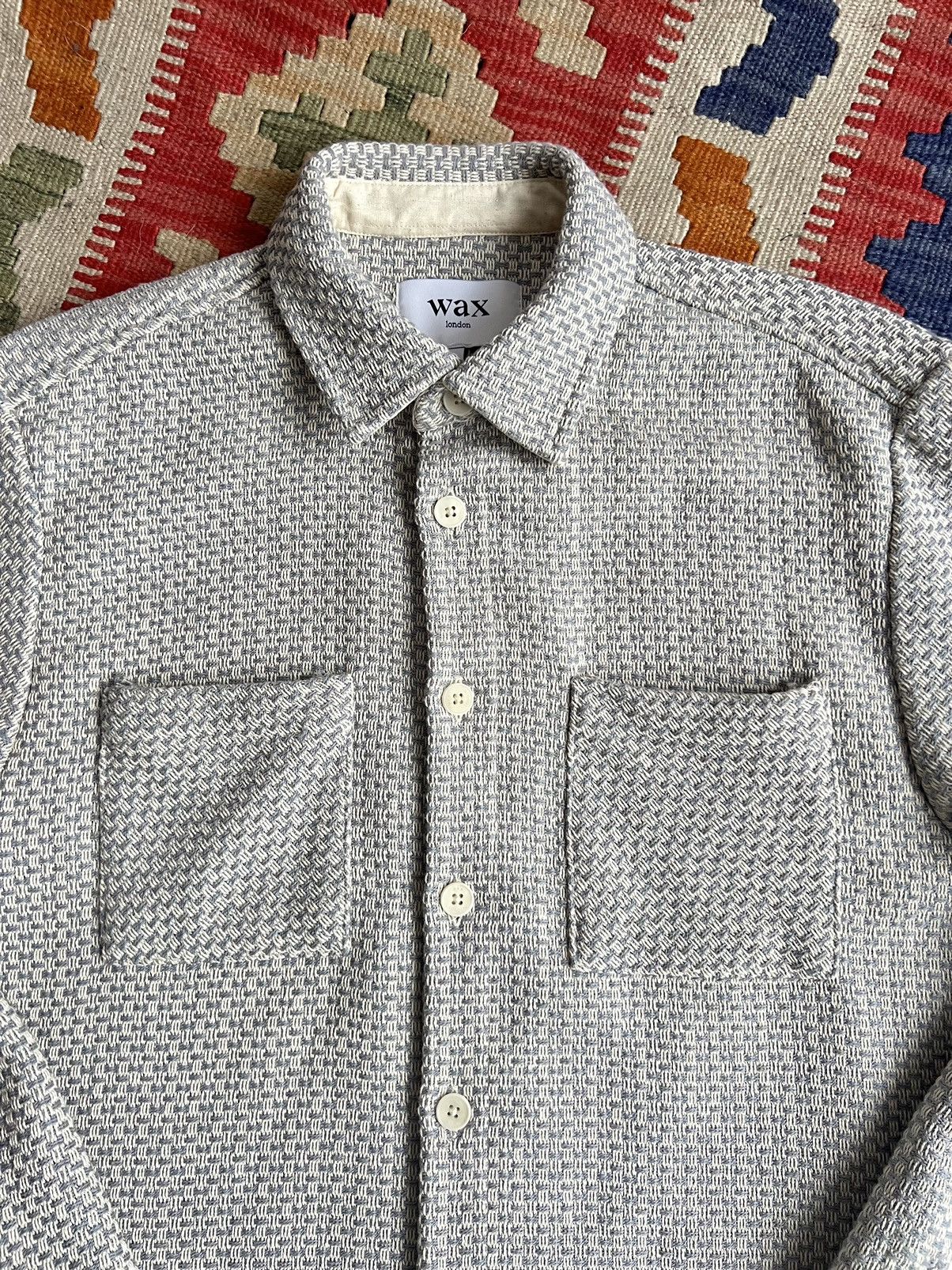 Universal Works Wax London SS24 Stephney Whiting Overshirt Blue Size US L / EU 52-54 / 3 - 10 Thumbnail