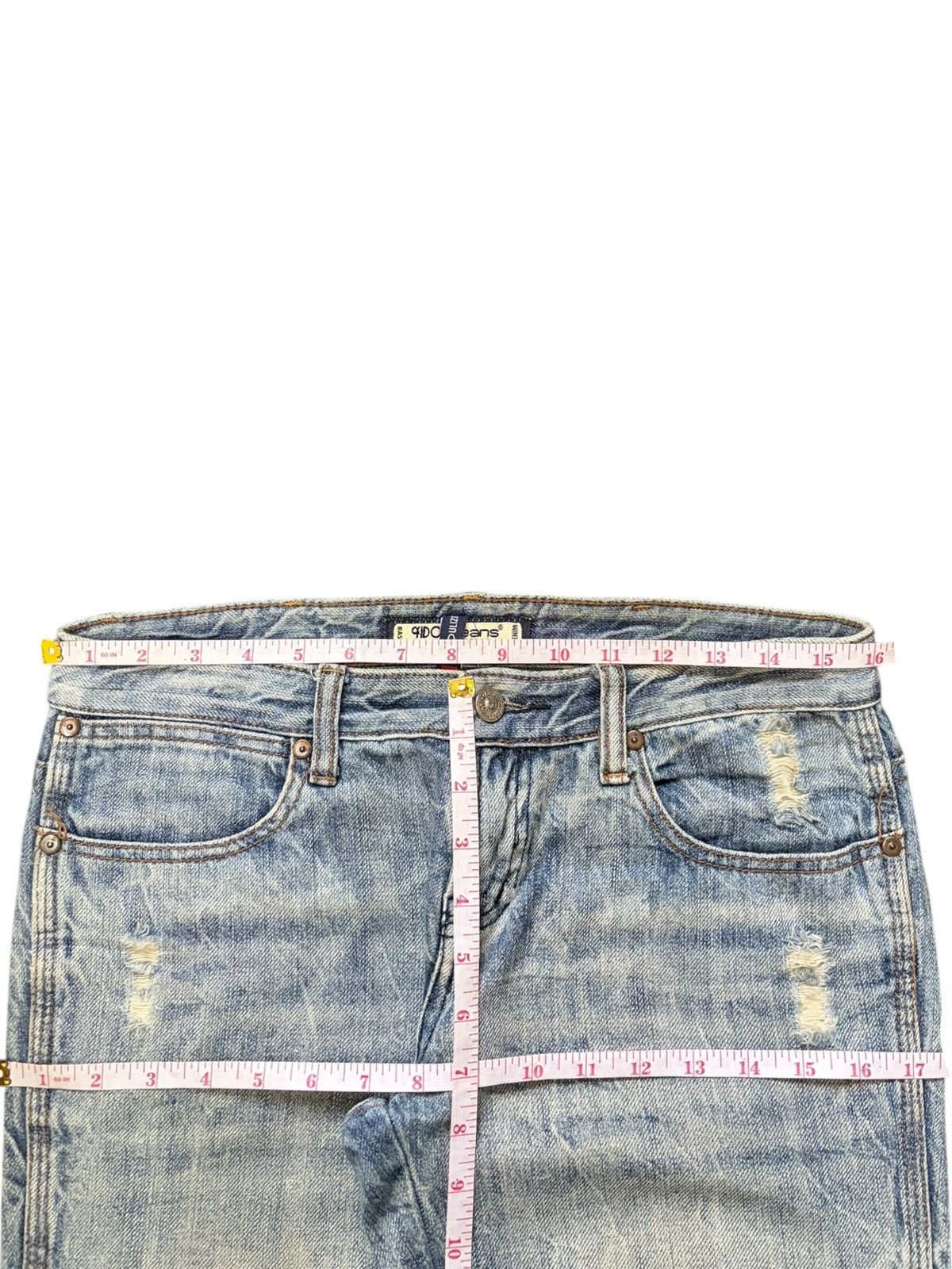 Wrangler Vintage Japanese Brand Mud Wash Distressed Jeans Size 32" / US 10 / IT 46 - 6 Thumbnail