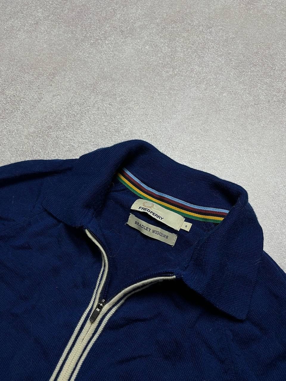 Fred Perry × Vintage Vintage Fred Perry Bradley Wiggins Wool Zip Sweater S Size US S / EU 44-46 / 1 - 5 Thumbnail