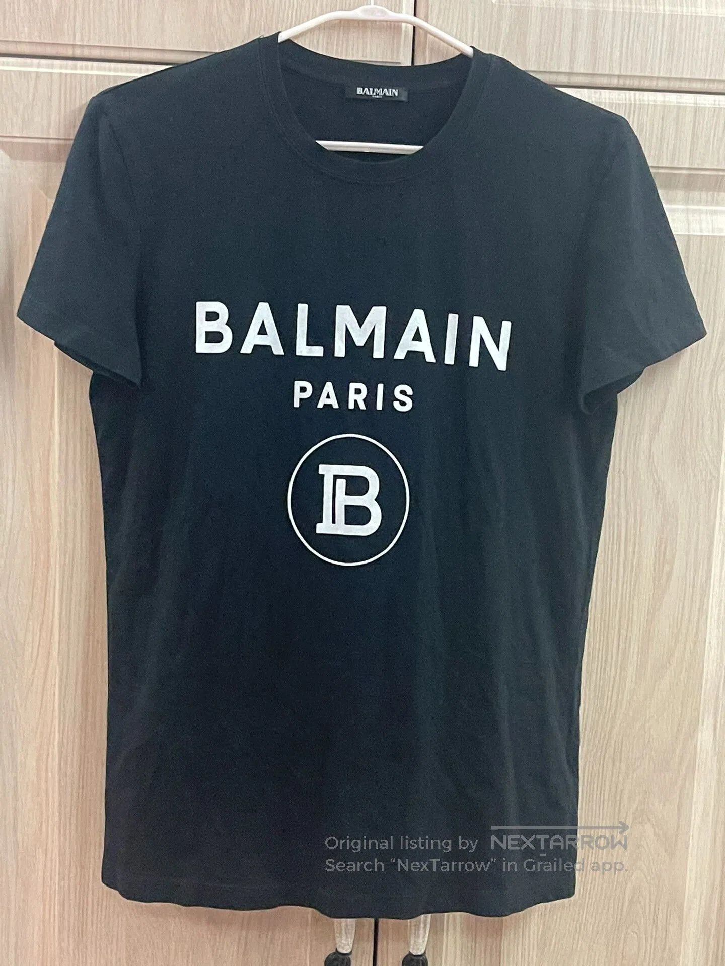 Balmain Men's Slim Fit Logo T-Shirt.