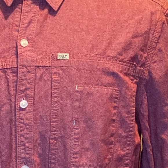 Cult Of Individuality Cult of Individuality Button Down Shirt in Red Cotton (XL) Size US XL / EU 56 / 4 - 3 Thumbnail