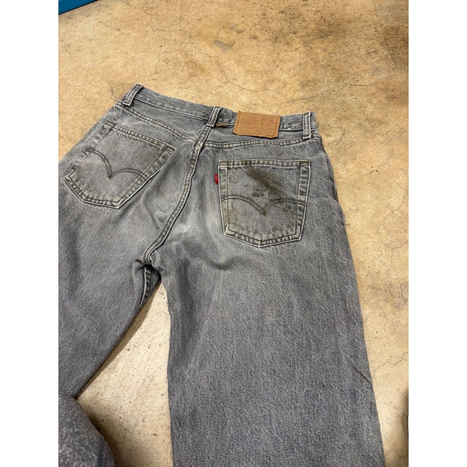 Levi's VTG Levi’s 518 Gray Dark Wash 90s Straight Jeans UK Made Size US 30 / EU 46 - 14 Thumbnail