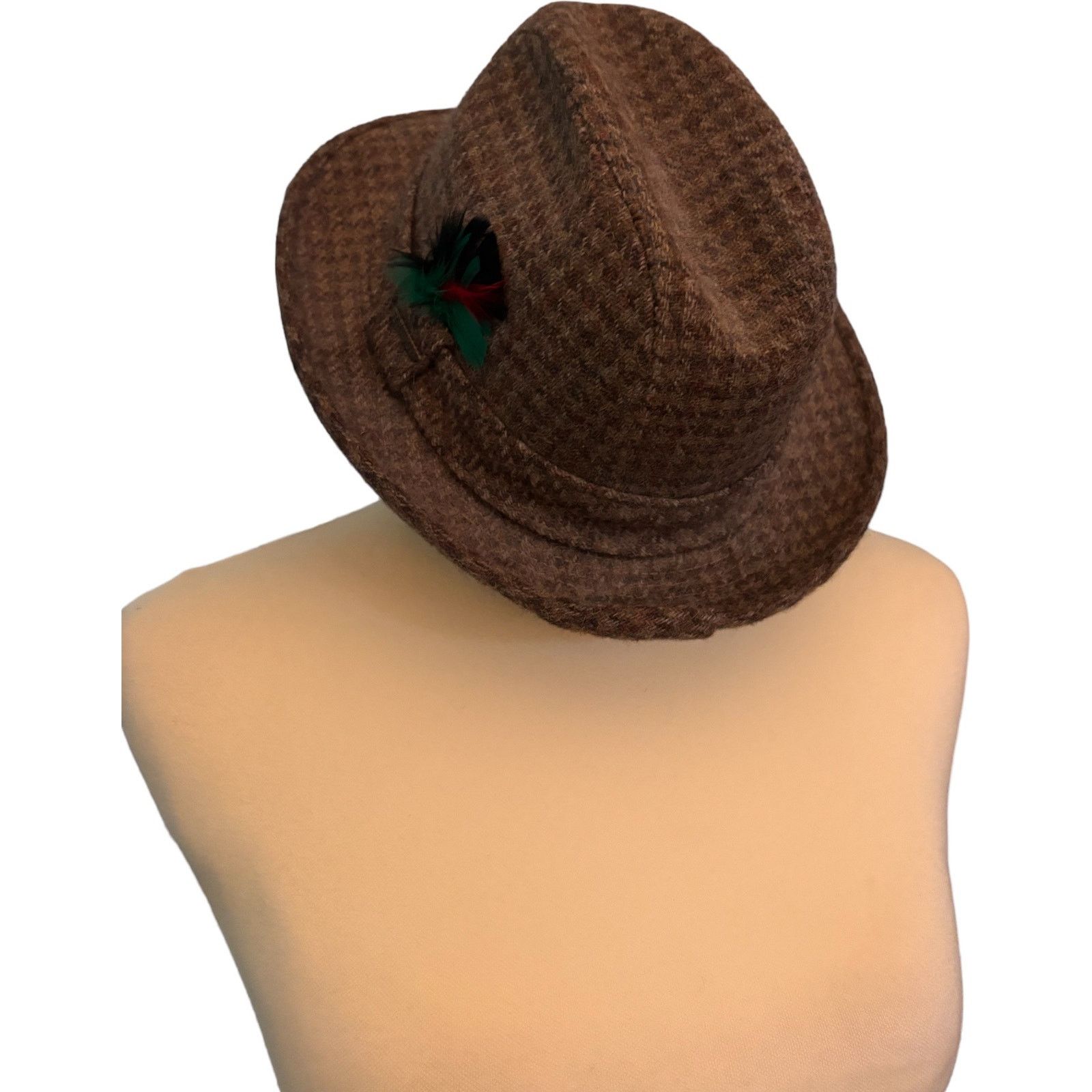 Stetson Vintage Stetson Tweed Fedora 100% Wool Hat Fitted Size 6 7/8 Size ONE SIZE - 2 Thumbnail