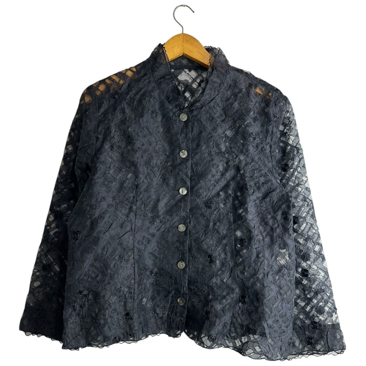 Beauty Beast RARE ROSASE CLUB TRANSPARENT SHIRT ISSEY MIYAKE YOHJI STYLE Size US M / EU 48-50 / 2 - 1 Thumbnail