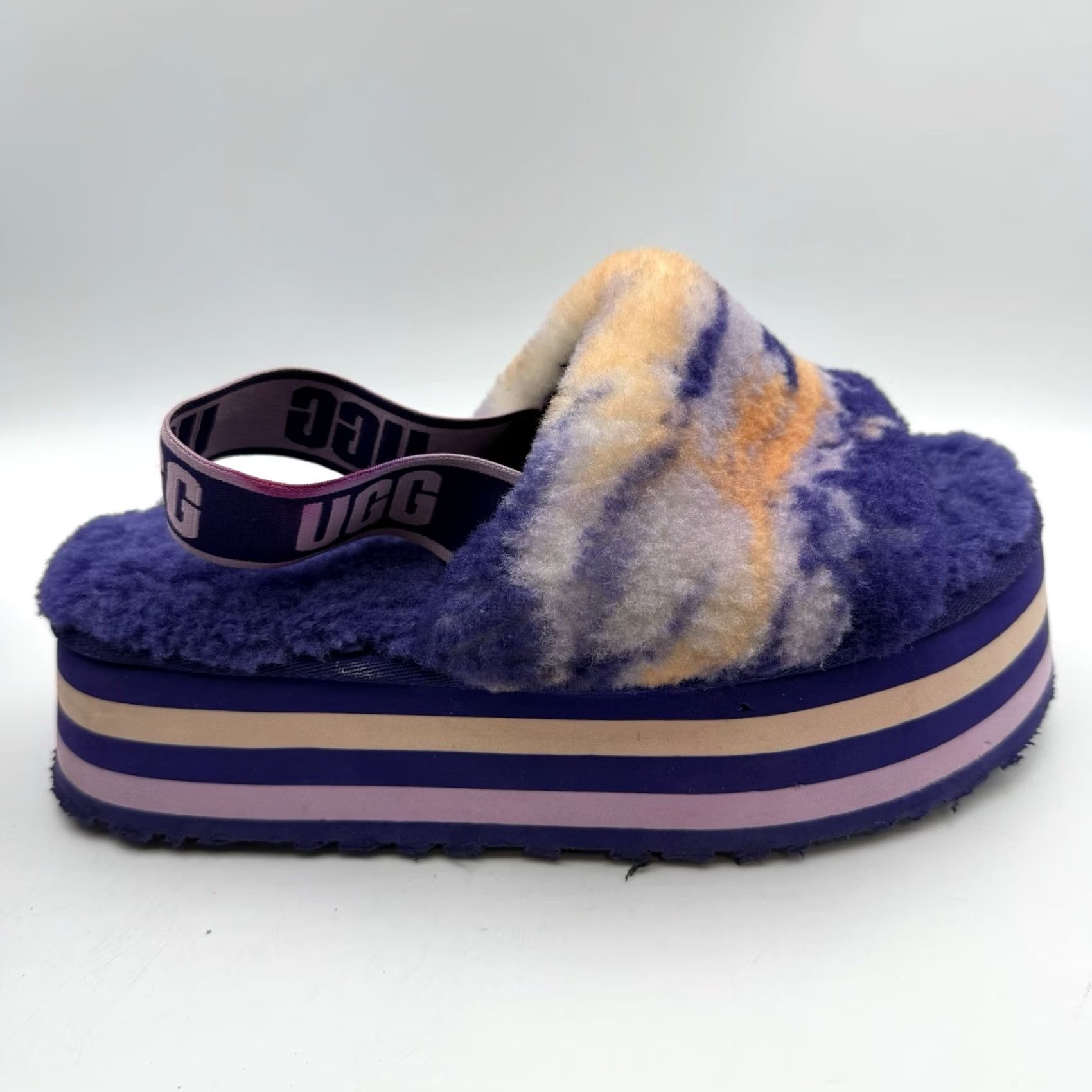 Ugg UGG Women's Disco Marble Slide Violet Night 8 Slipper Shoes Womens Violet Night Disco Slide 8 Size US 8 / IT 38 - 7 Thumbnail
