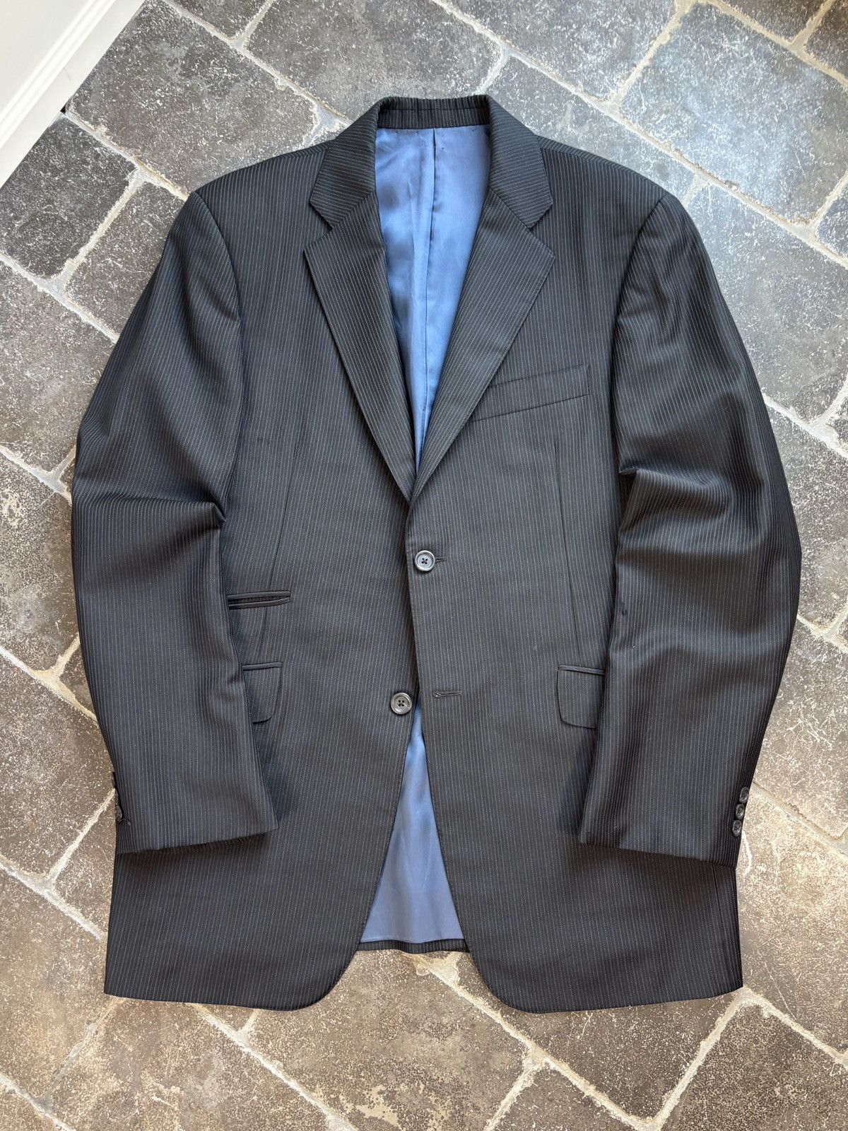 Burberry Burberry Suit Two Piece 2pc Made in USA Designer Tux Striped Size 40R - 3 Thumbnail