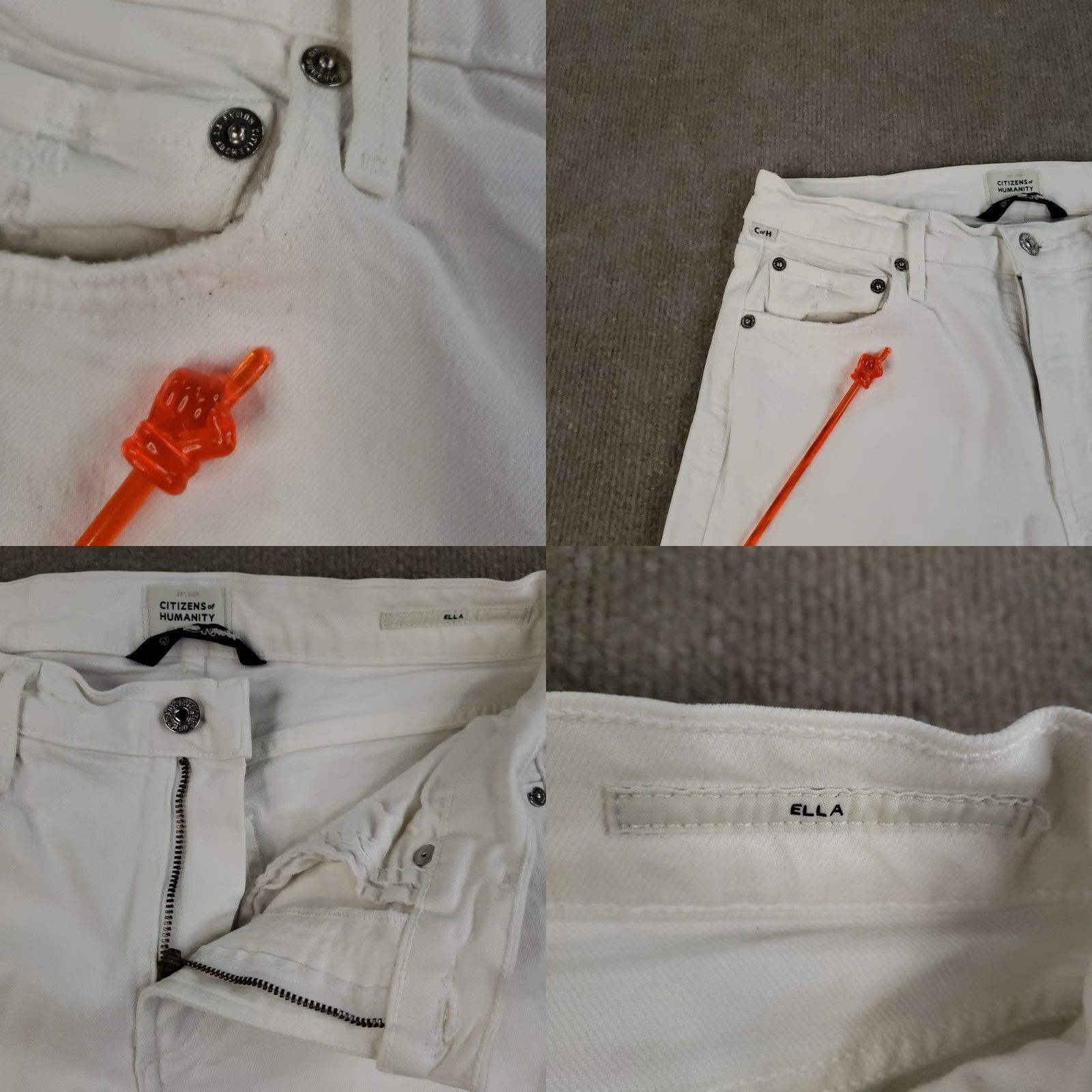 Citizens Of Humanity Citizens Of Humanity Jeans Womens Size 27 White Ella Mid Rise Slim Crop Stretch Cropped Jeans Women 27in Inseam 25in White Ella Stretch Size 27" / US 4 / IT 40 - 9 Thumbnail