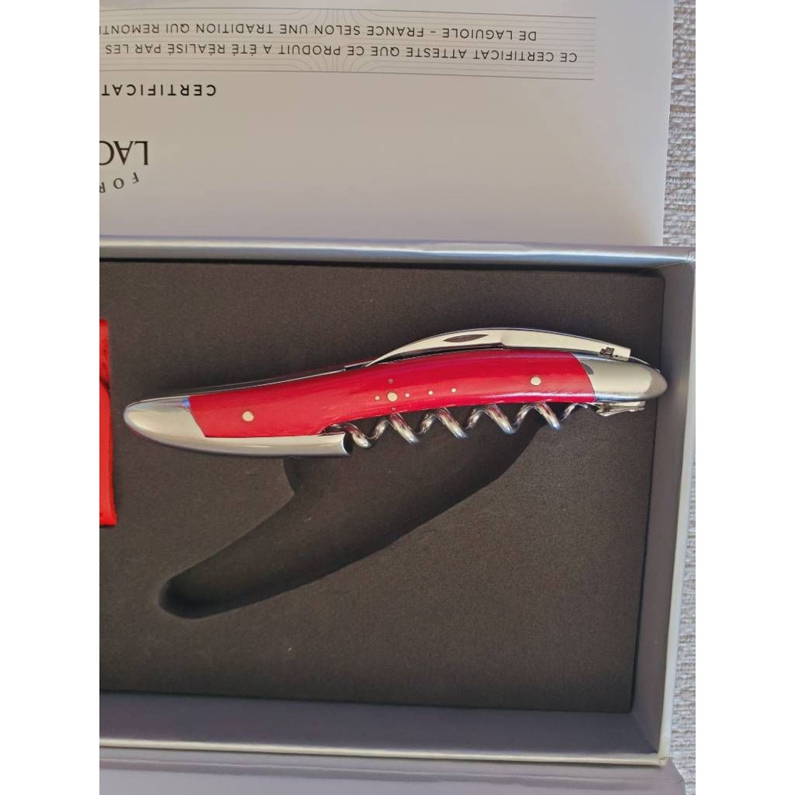 Supreme Laguiole Supreme Hand-Forged Red Corkscrew Stainless Steel Size ONE SIZE - 3 Thumbnail